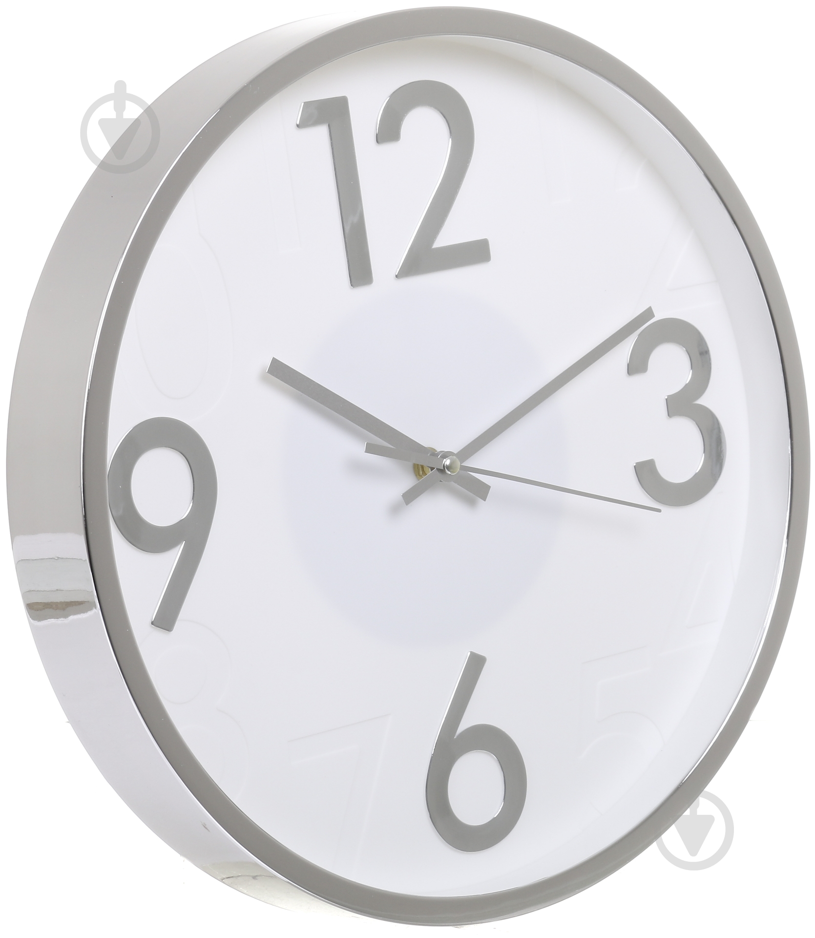 Годинник настінний Basic 35,5 см срібний - фото 2