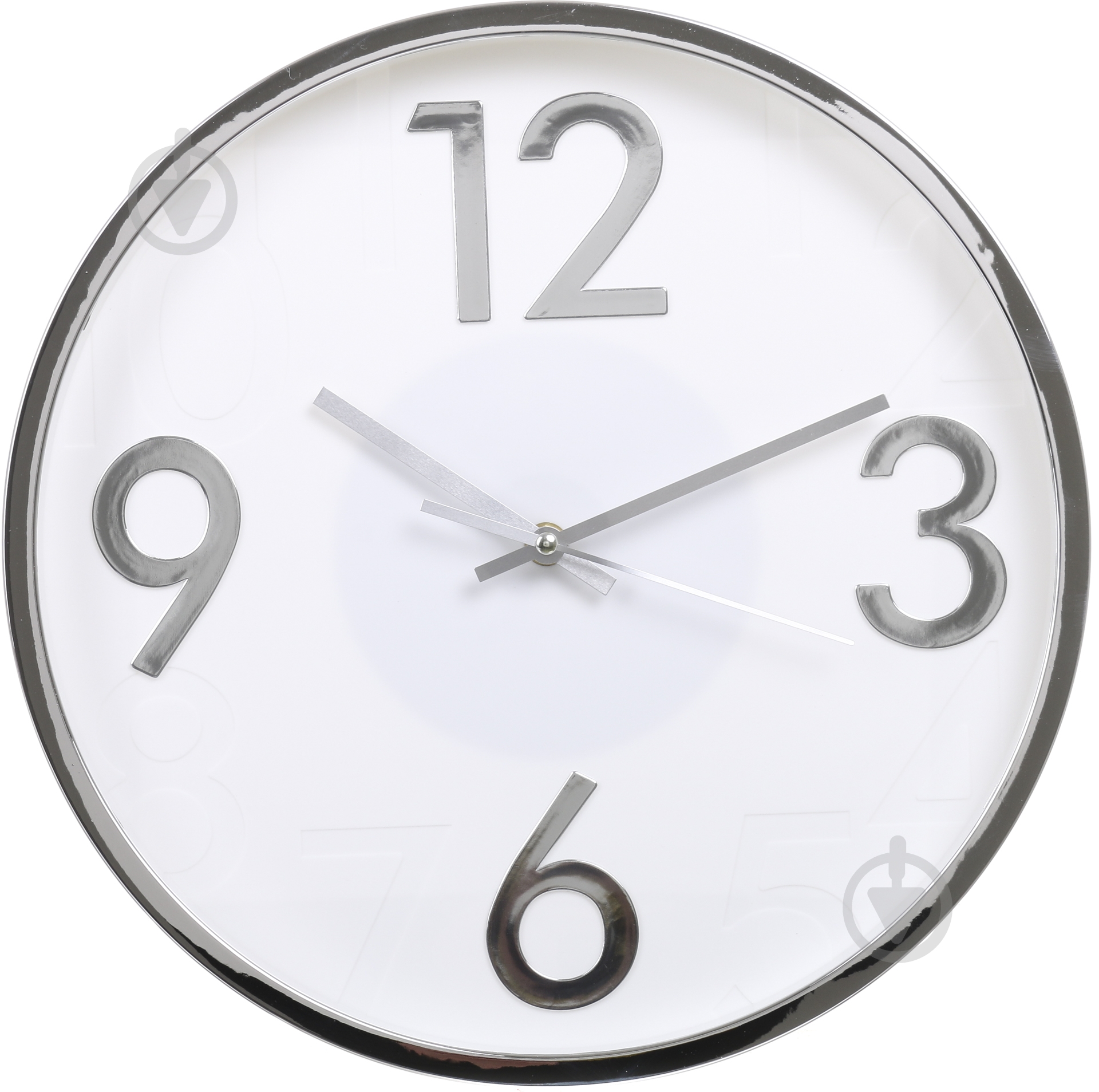 Годинник настінний Basic 35,5 см срібний - фото 1