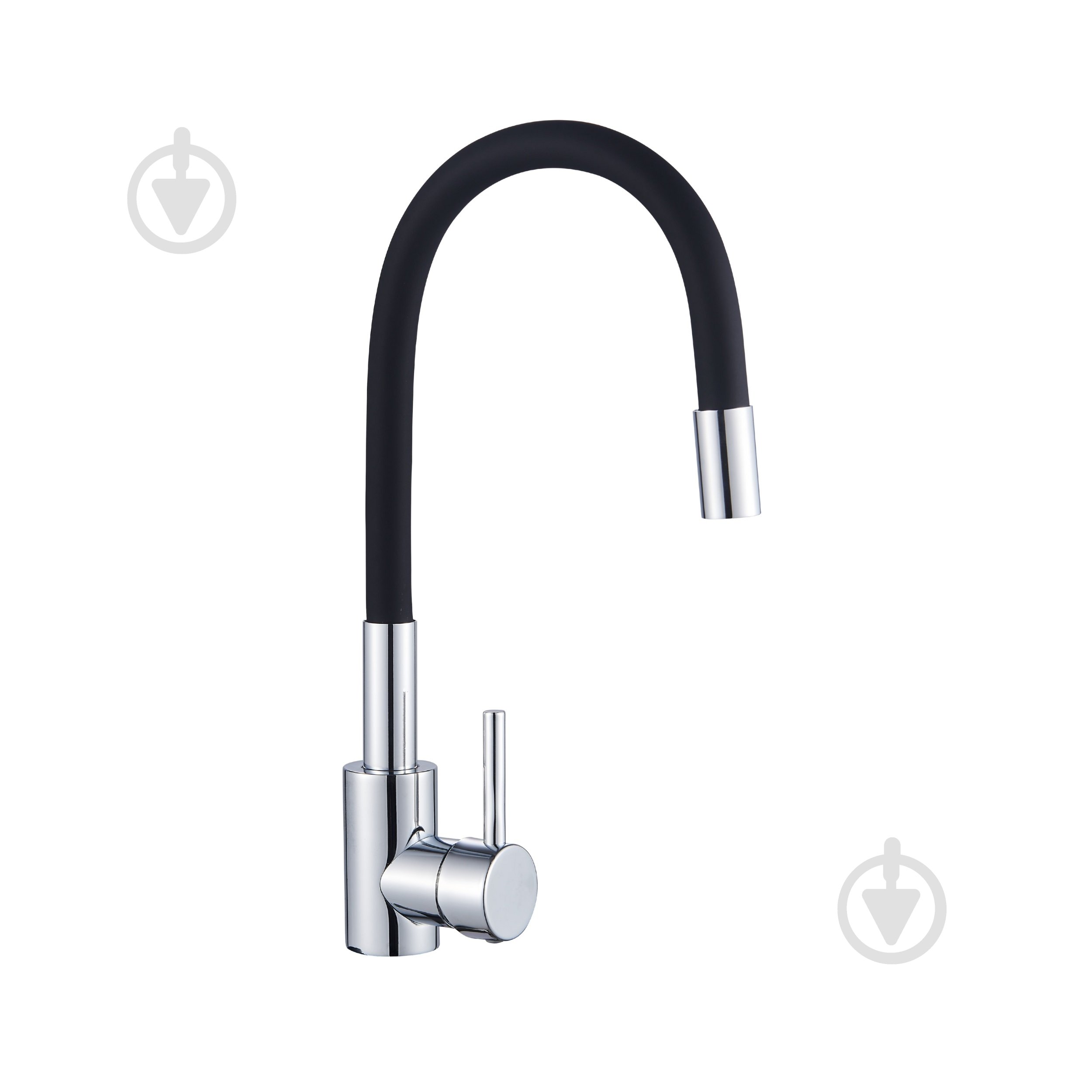 Змішувач для кухні Invena з гнучким виливом Prata хром/чорний - фото 1 Змішувач для кухні Invena з гнучким виливом Prata хром/чорний - фото 1