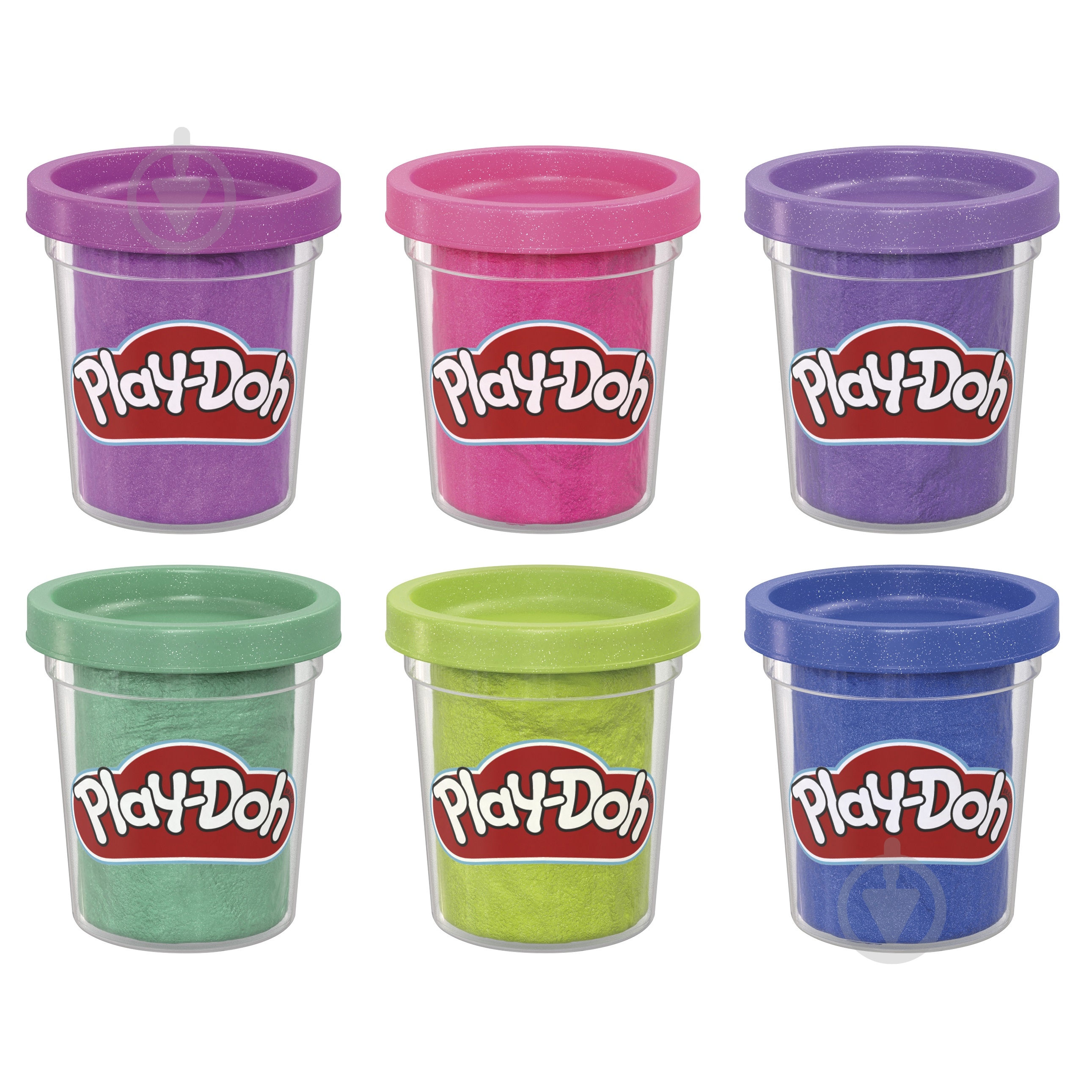 Набір пластиліну Play-Doh 6 баночок Блискуча колекція F9932 - фото 2