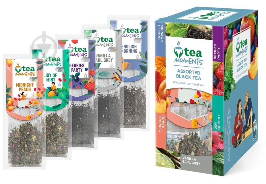 ᐉ Чай чорний Tea Moments Assorted Black tea 15 шт. 33,6 г • Краща