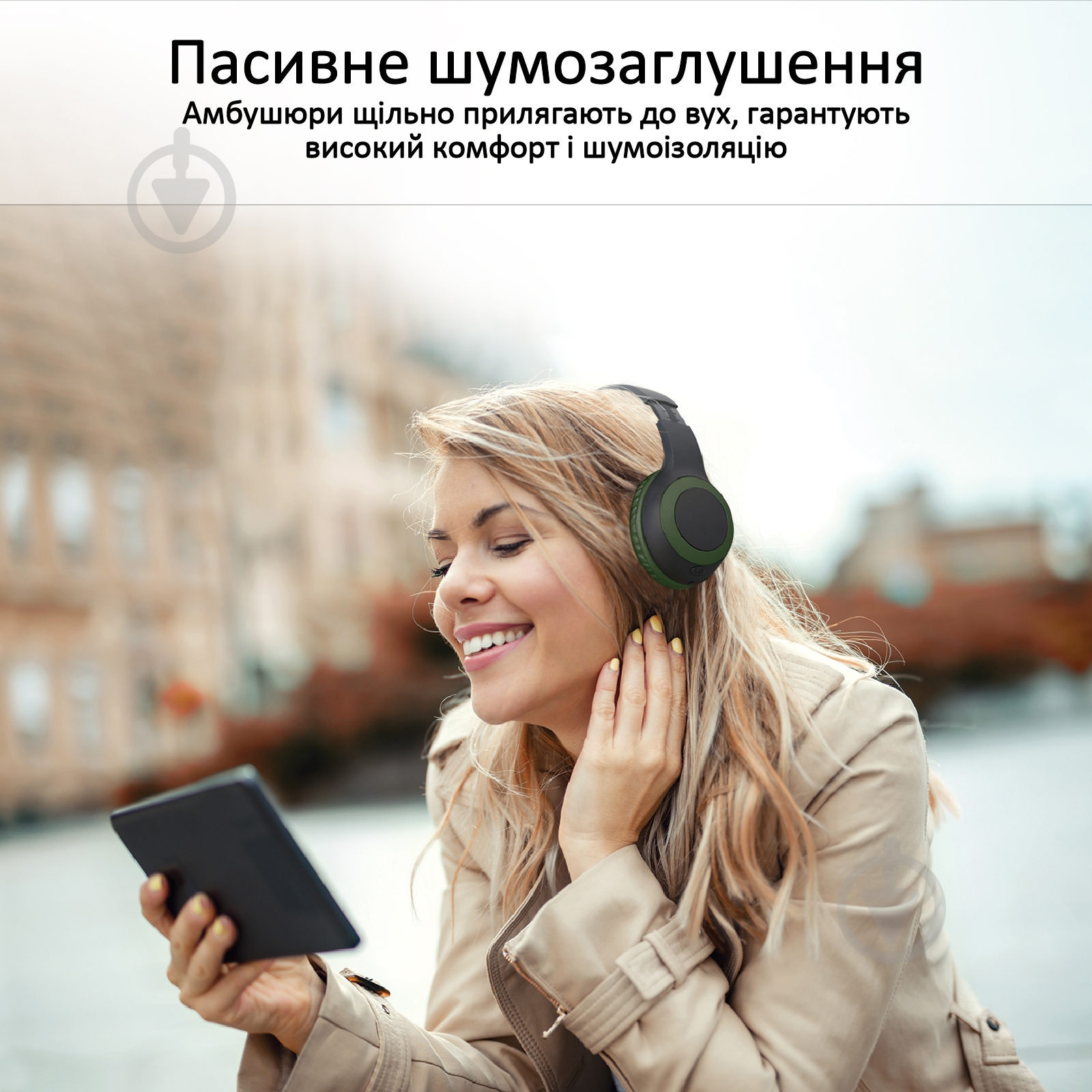 Наушники Promate LaBoca Bluetooth 5.0 green (laboca.midnightgreen) - фото 4