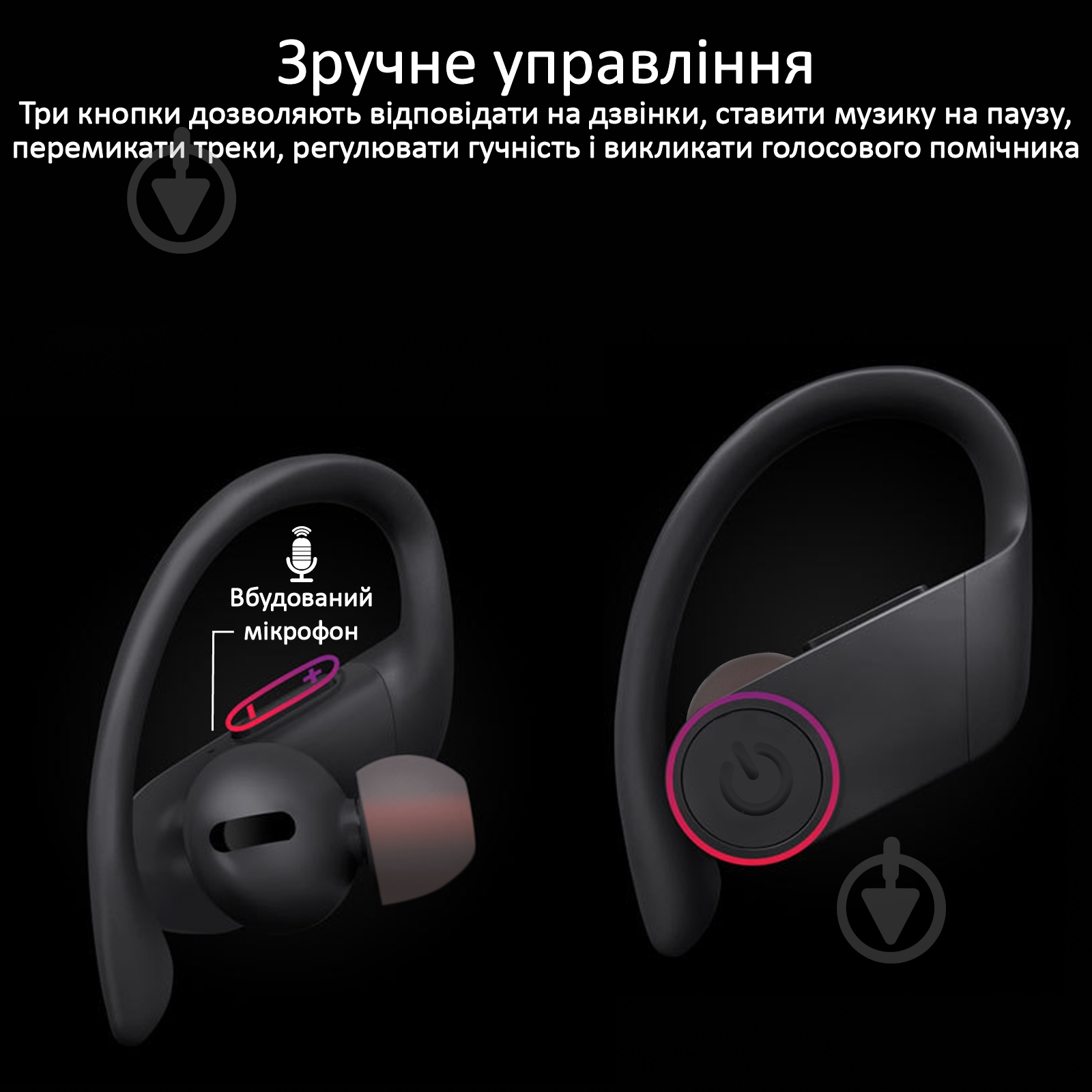 Наушники Promate Motive Bluetooth 5 black (motive.black) - фото 6 Наушники Promate Motive Bluetooth 5 black (motive.black) - фото 6