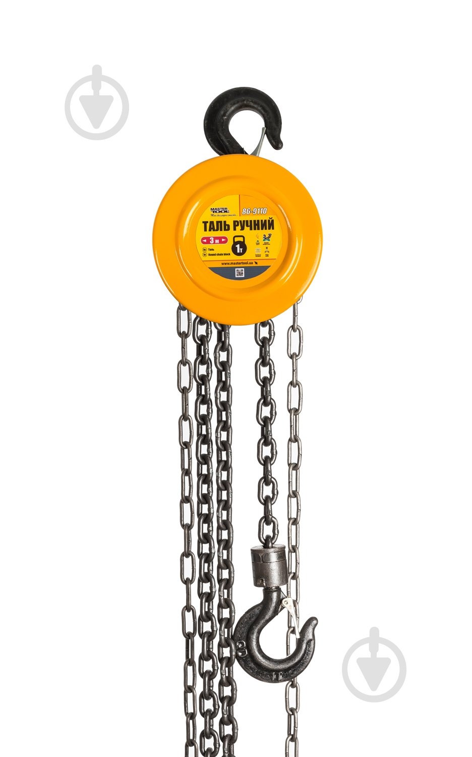 Таль цепная MasterTool 1т 3 м 86-9110 - фото 1