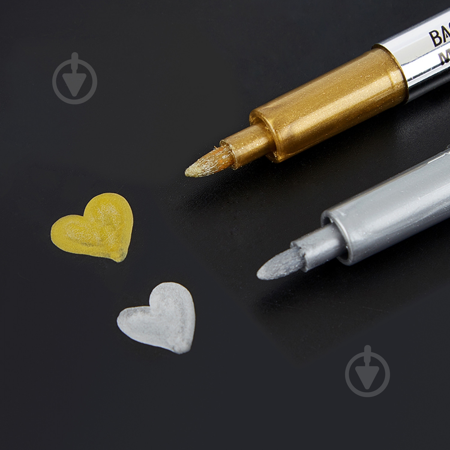 Маркер перманентный Baoke 1.5 мм Metallic серебряный MARK-PER-BAO-MP550S - фото 3