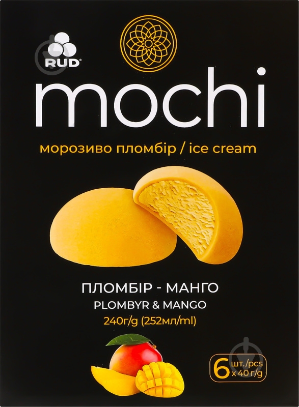Мороженое Рудь манго Mochi Rud к/у 6х40 г - фото 1