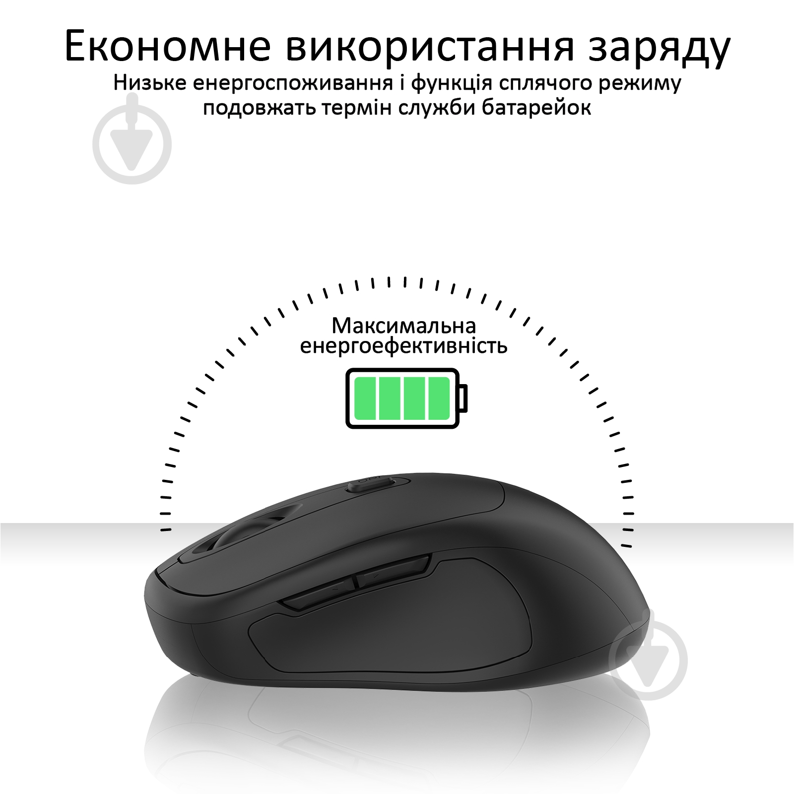 Мышка Promate Clix-9 Wireless Black black (clix-9.black) - фото 5