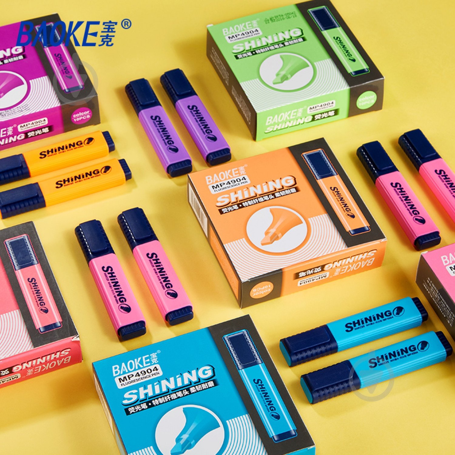 Маркер текстовый Baoke 2-4 мм Shining оранжевый MARK-TXT-BAO-MP4904O - фото 5 Маркер текстовый Baoke 2-4 мм Shining оранжевый MARK-TXT-BAO-MP4904O - фото 5