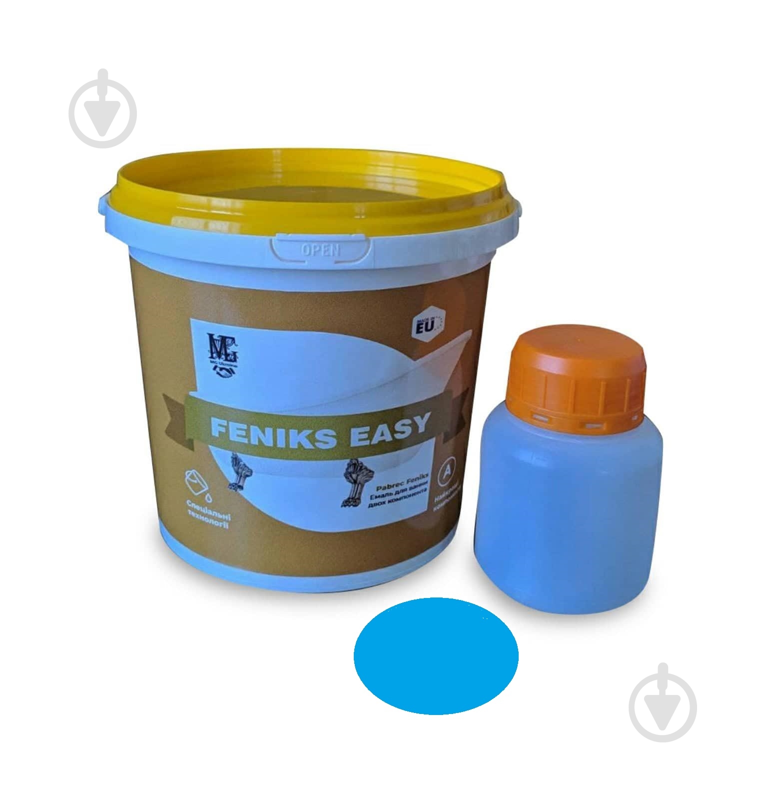 Краска Feniks эпоксидная для ванн цвет голубой 0,9 кг +0,1 кг - фото 1 Краска Feniks эпоксидная для ванн цвет голубой 0,9 кг +0,1 кг - фото 1