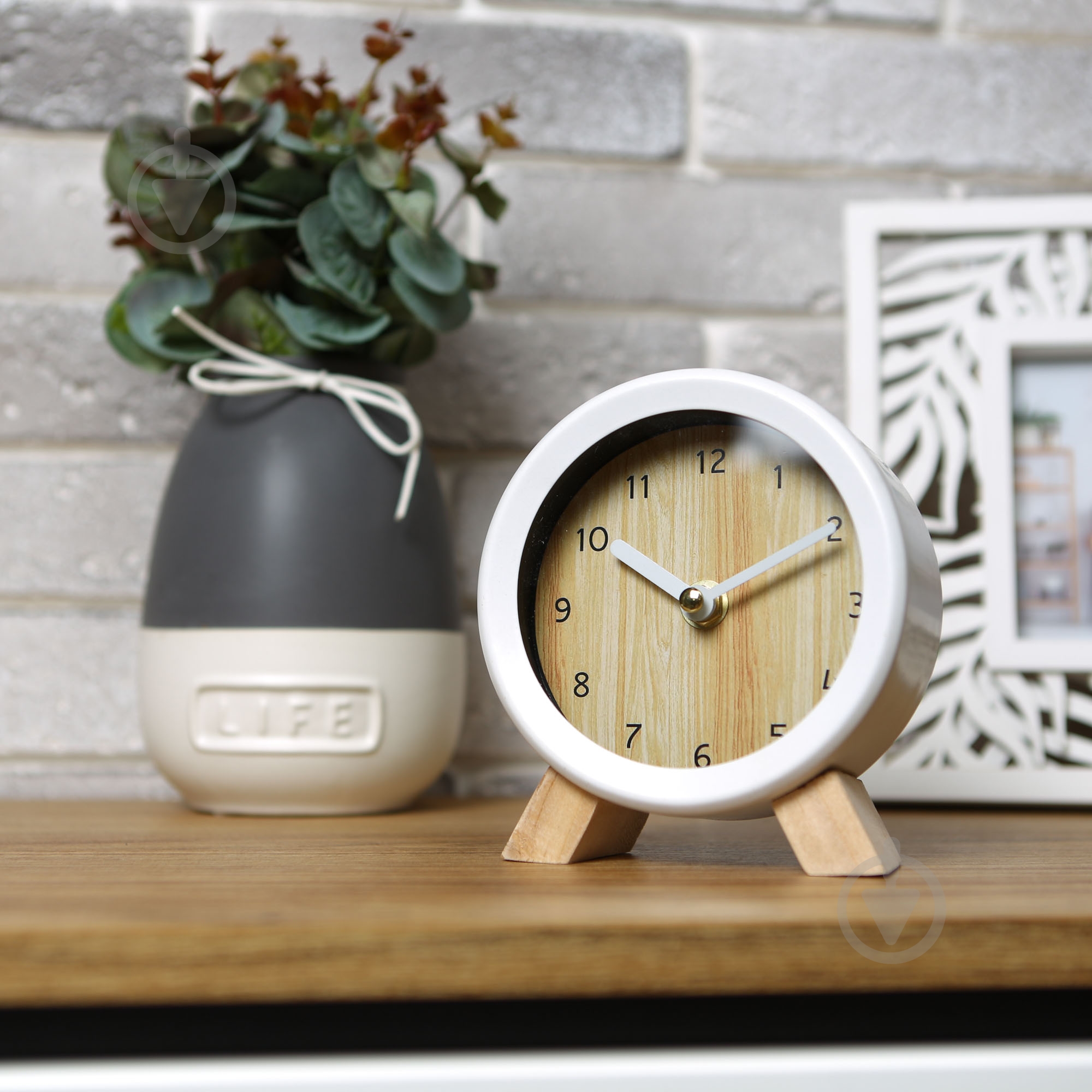 Годинник настільний Wood 15,2 см білий - фото 4