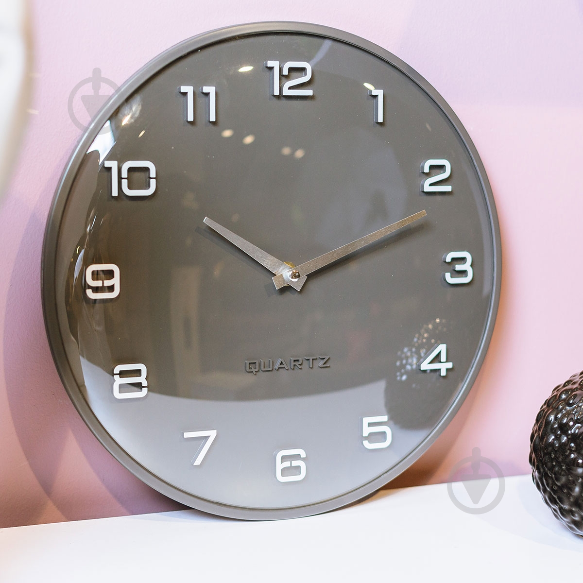 Часы настенные Moon 30,5 см графит - фото 5