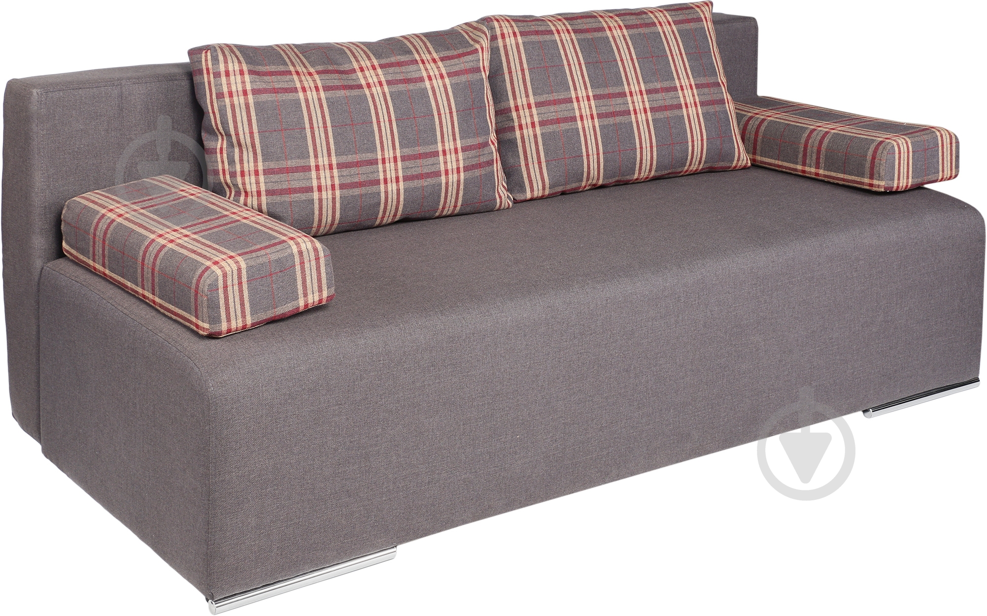 Диван прямой Берегиня Аполло клетка серый 1940x910x770 мм - фото 2 Диван прямой Берегиня Аполло клетка серый 1940x910x770 мм - фото 2