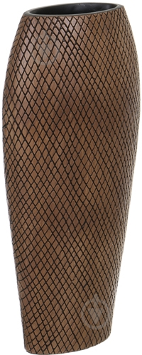 Ваза полирезиновая Shape 18х10х41 см 41 см коричневая - фото 1