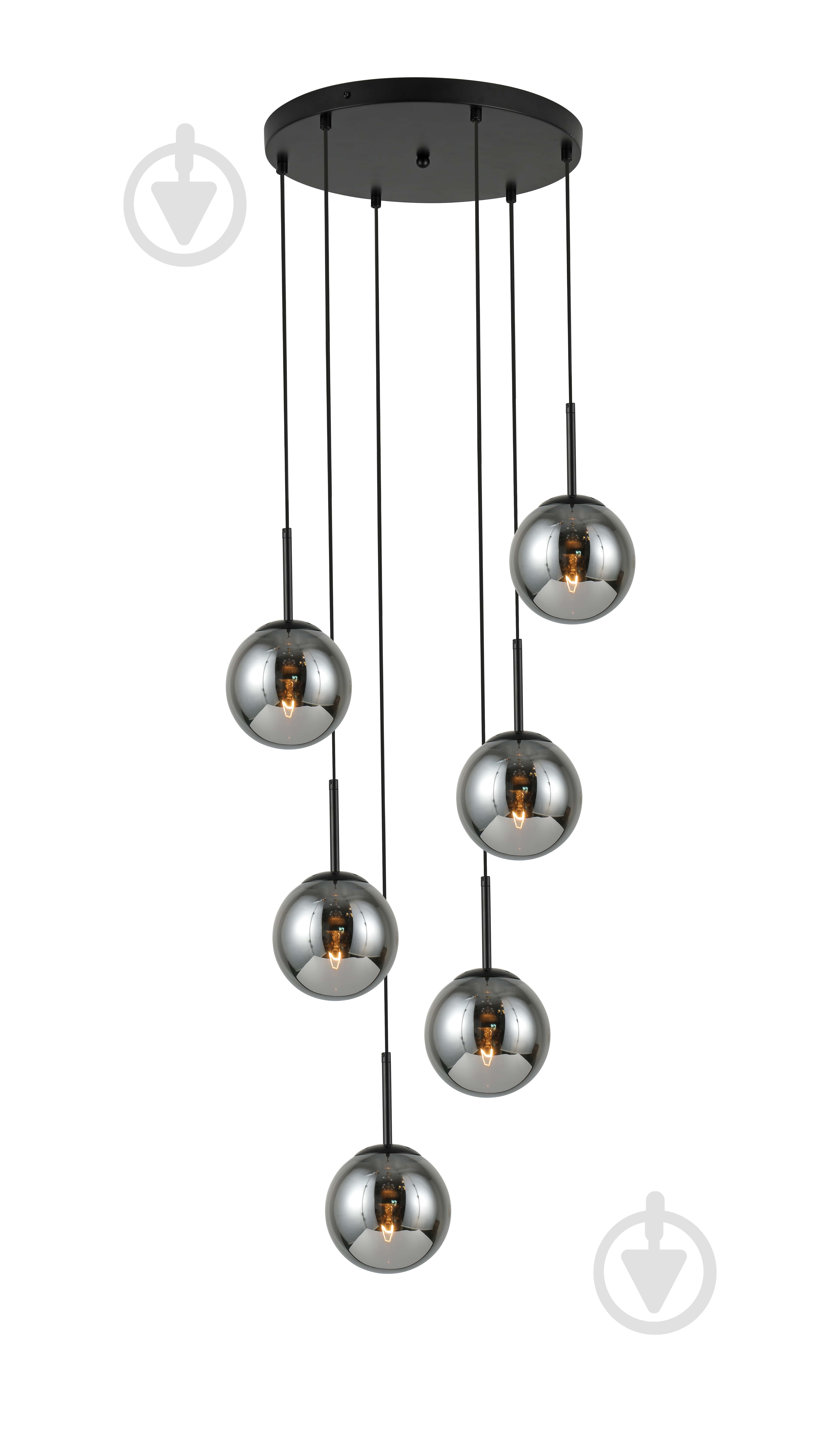 Підвіс Sensio Lil 6x40 Вт E14 чорний/бурштиновий LS-746585/6PA-E1440W - фото 1 Підвіс Sensio Lil 6x40 Вт E14 чорний/бурштиновий LS-746585/6PA-E1440W - фото 1