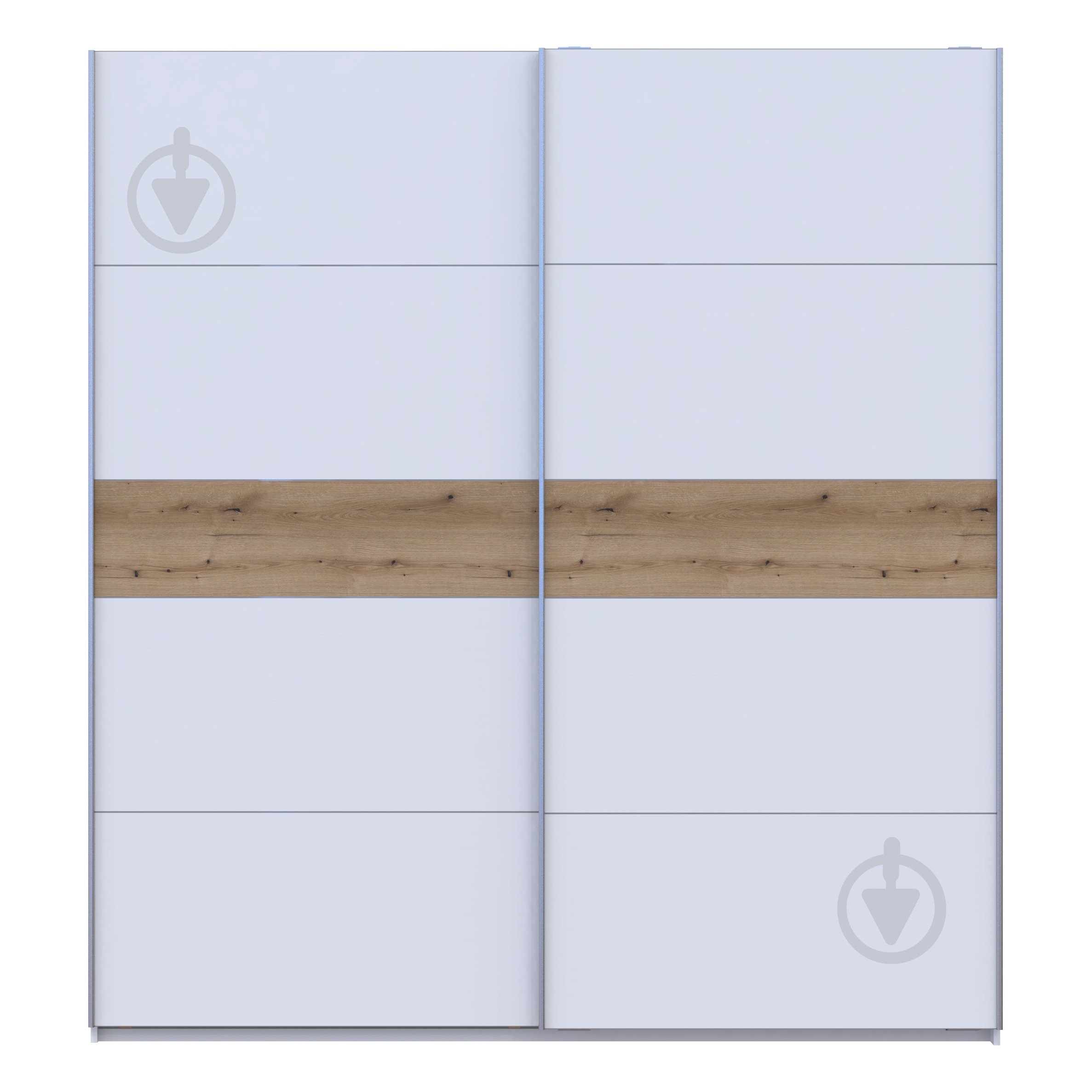 Шафа-купе G-Caiser Doros ДСП 2200x600x2400 мм альба білий/дуб евок прибережний двері ДСП - фото 3 Шафа-купе G-Caiser Doros ДСП 2200x600x2400 мм альба білий/дуб евок прибережний двері ДСП - фото 3