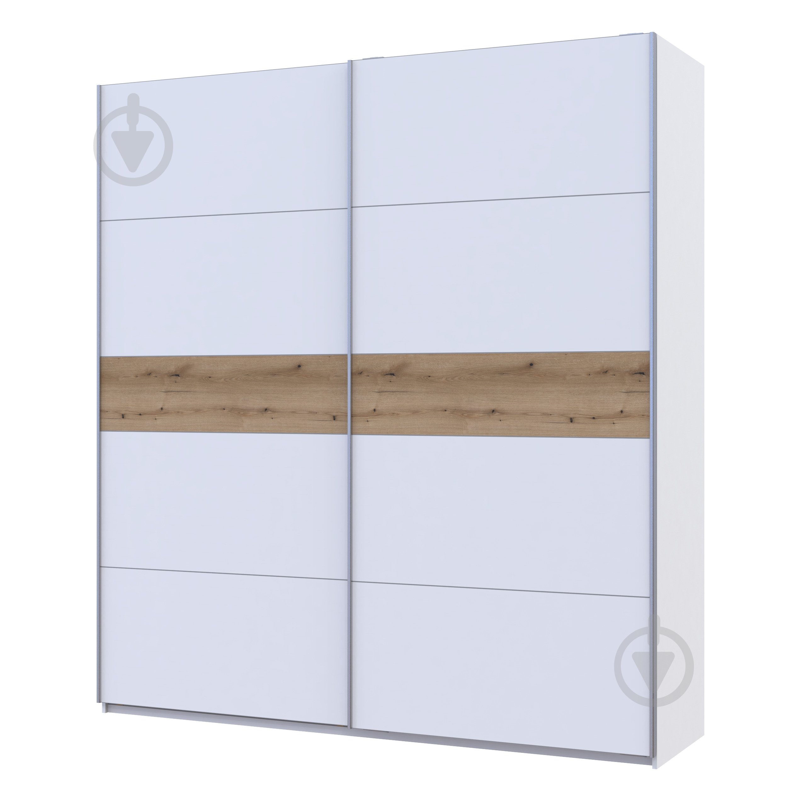 Шафа-купе G-Caiser Doros ДСП 2200x600x2400 мм альба білий/дуб евок прибережний двері ДСП - фото 5 Шафа-купе G-Caiser Doros ДСП 2200x600x2400 мм альба білий/дуб евок прибережний двері ДСП - фото 5