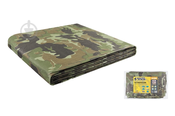 Тент 4 х 6 м CAMOUFLAGE 90 г/м2 (79-8406) MasterTool - фото 3