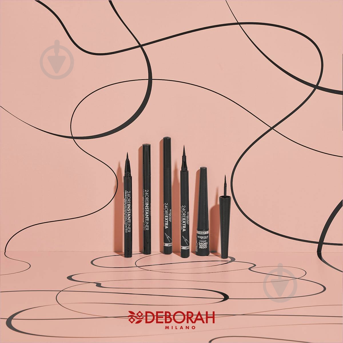 Подводка для глаз DEBORAH 24Ore WATERPROOF MAT EYELINER Black 2,9 г - фото 4 Подводка для глаз DEBORAH 24Ore WATERPROOF MAT EYELINER Black 2,9 г - фото 4