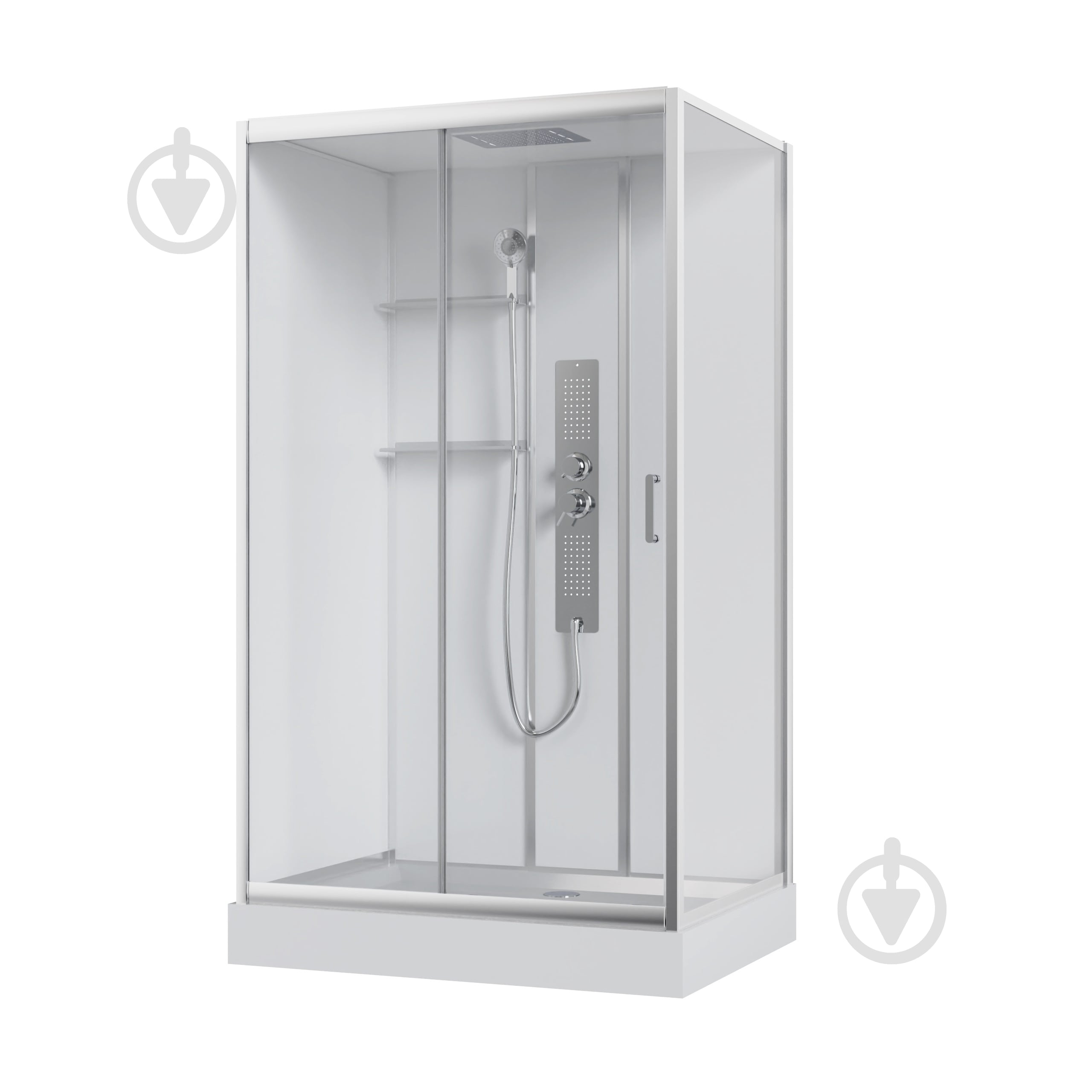 Душевой бокс Koller Pool Optima 120×90×215 см, хром. - фото 1