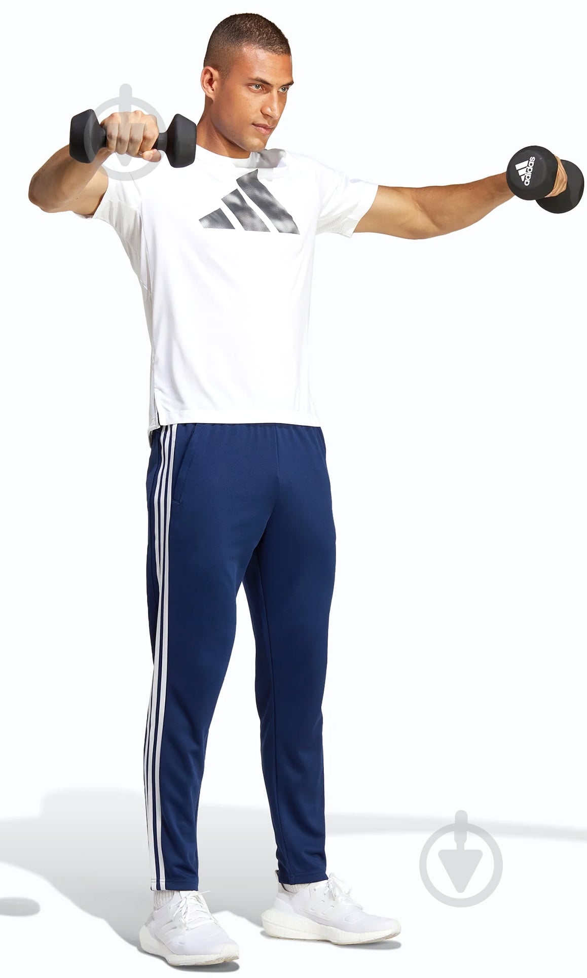 Брюки Adidas TR-ES BASE 3PT IB8169 р. S синий - фото 2