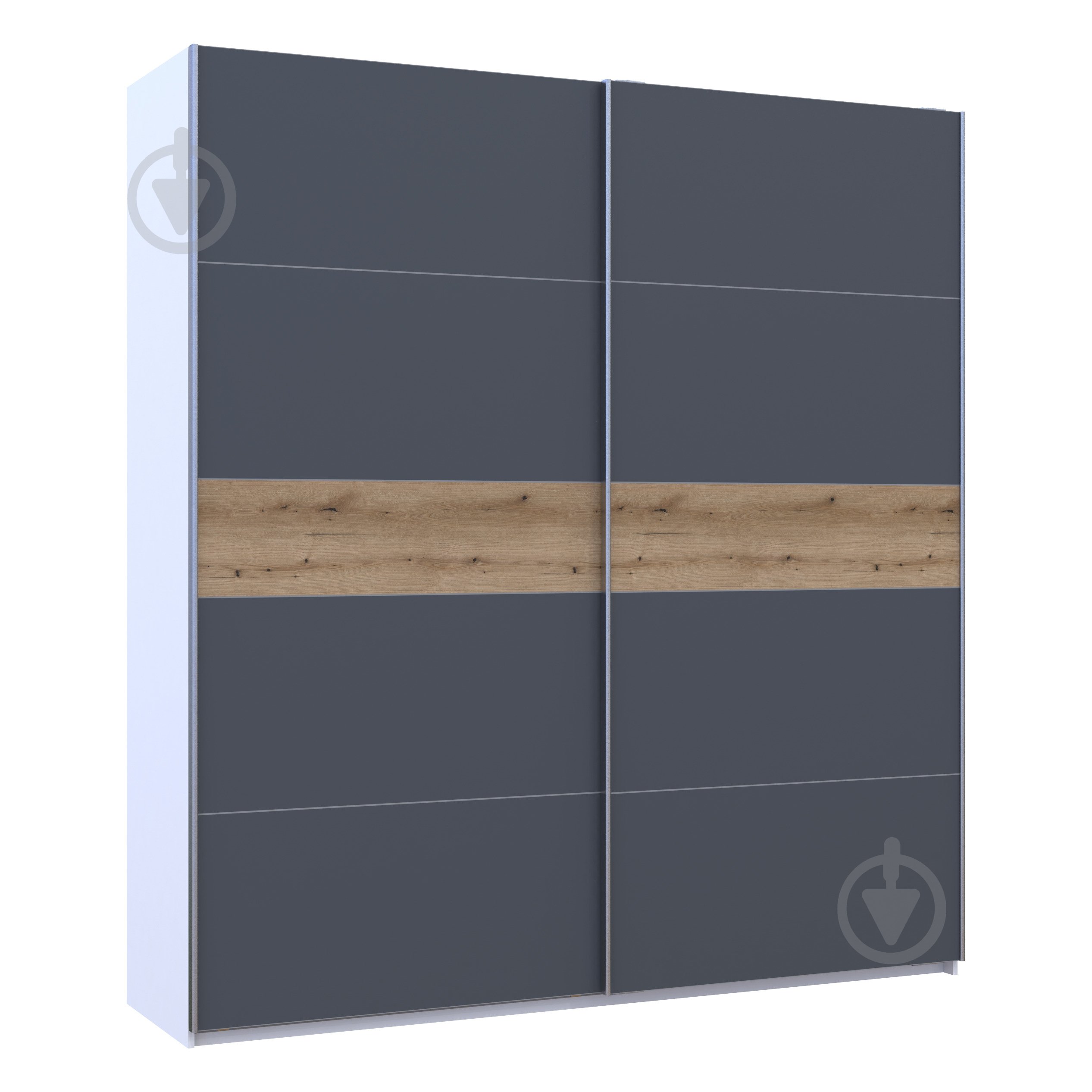 Шафа-купе G-Caiser Doros ДСП 2200 м 2200x600x2400 мм альба білий/дуб евок прибережний двері ДСП - фото 5 Шафа-купе G-Caiser Doros ДСП 2200 м 2200x600x2400 мм альба білий/дуб евок прибережний двері ДСП - фото 5