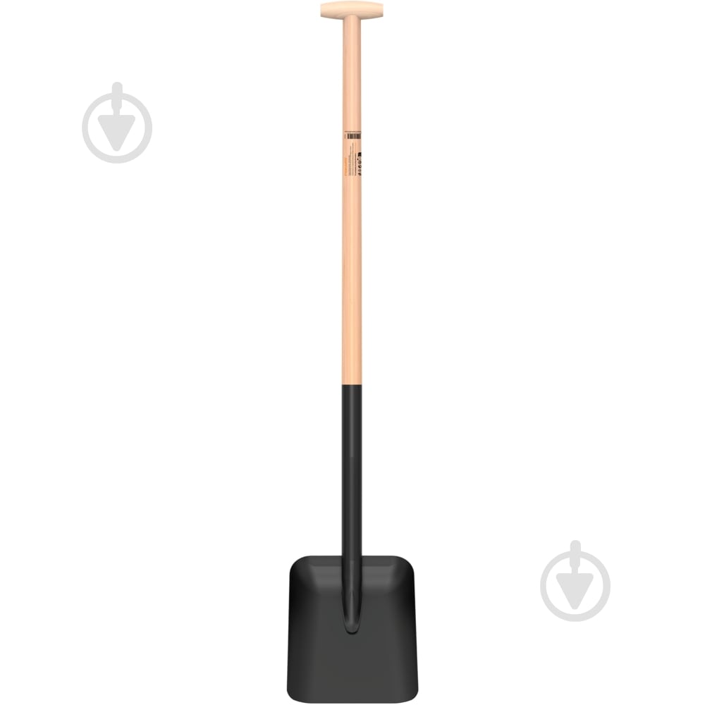 Лопата Fiskars чорная совковая T-Grip - фото 2