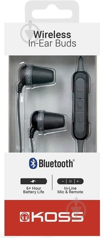 Навушники Koss The Plug Wireless Noise Isolating Mic black (196982.101) - фото 3