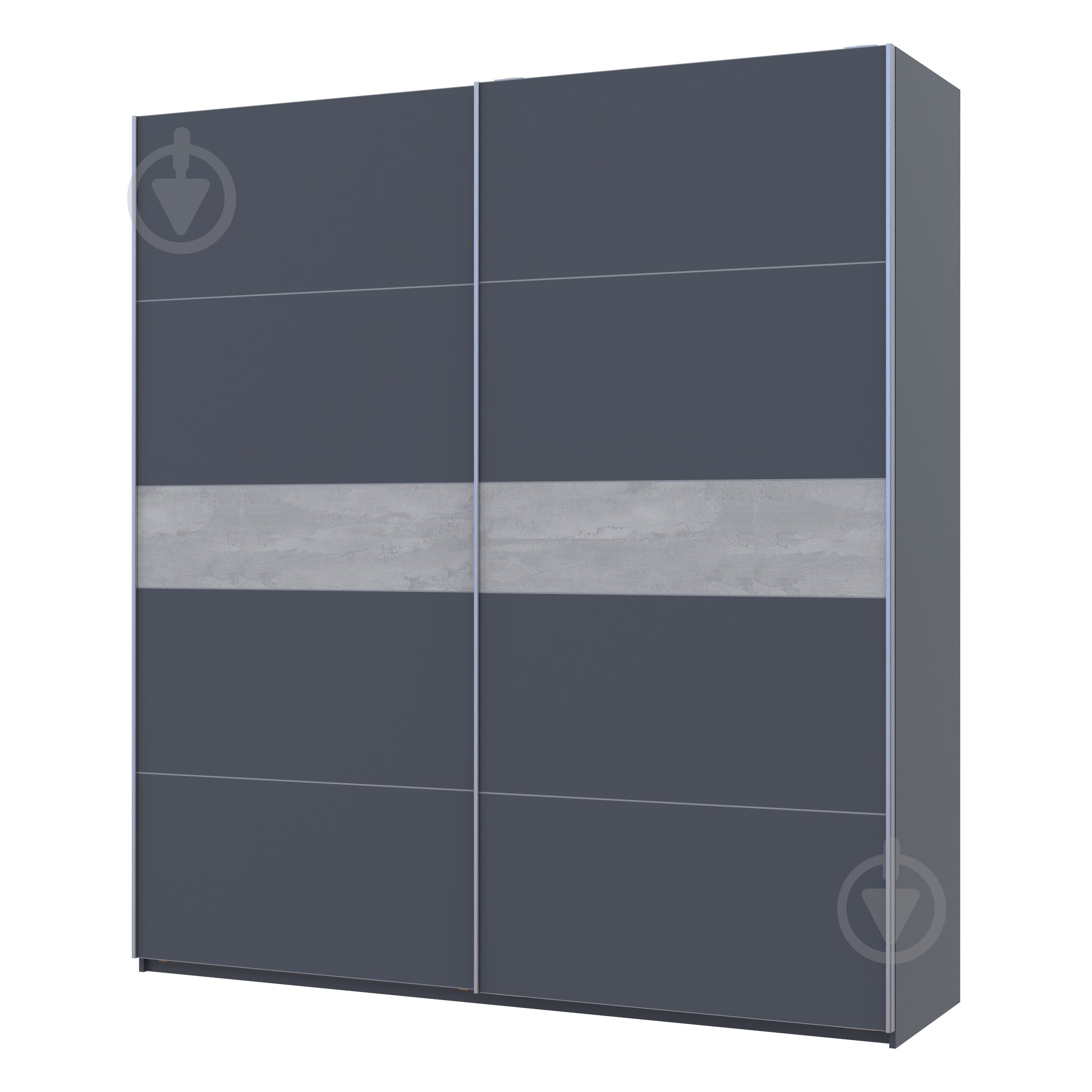 Шафа-купе G-Caiser Doros ДСП 2200x600x2400 мм графіт двері ДСП - фото 1 Шафа-купе G-Caiser Doros ДСП 2200x600x2400 мм графіт двері ДСП - фото 1