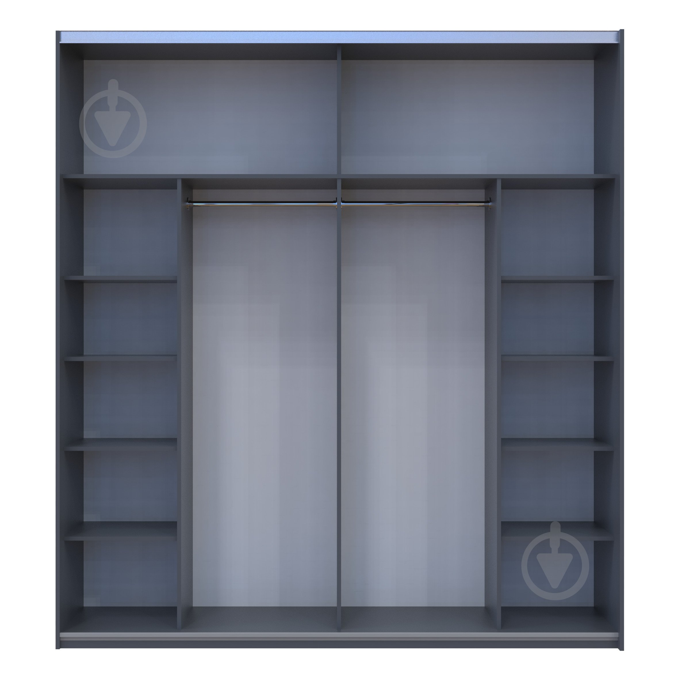 Шафа-купе G-Caiser Doros ДСП 2200x600x2400 мм графіт двері ДСП - фото 5 Шафа-купе G-Caiser Doros ДСП 2200x600x2400 мм графіт двері ДСП - фото 5