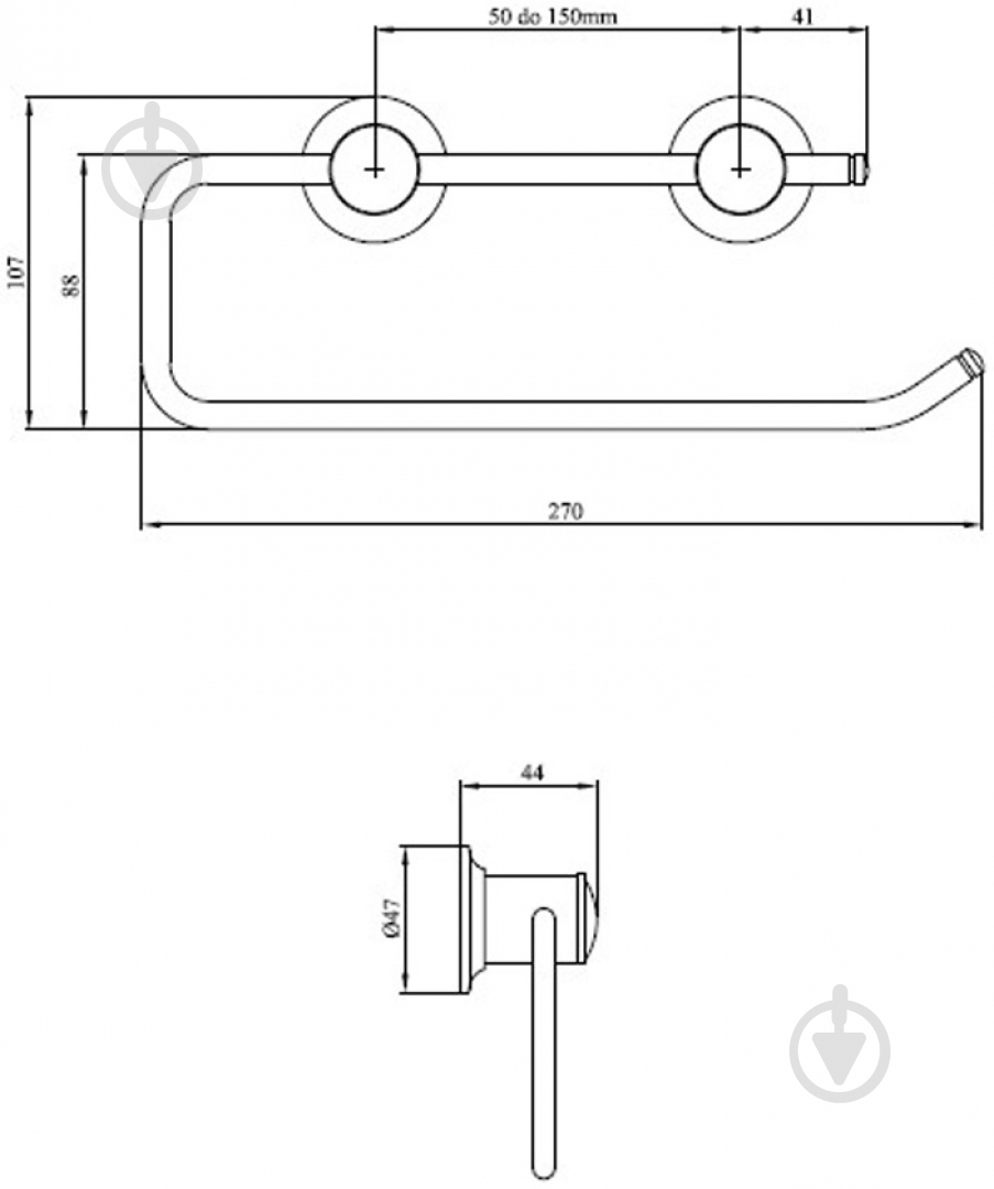 Тримач для рушника ANDEX Classic 027 CC - фото 2