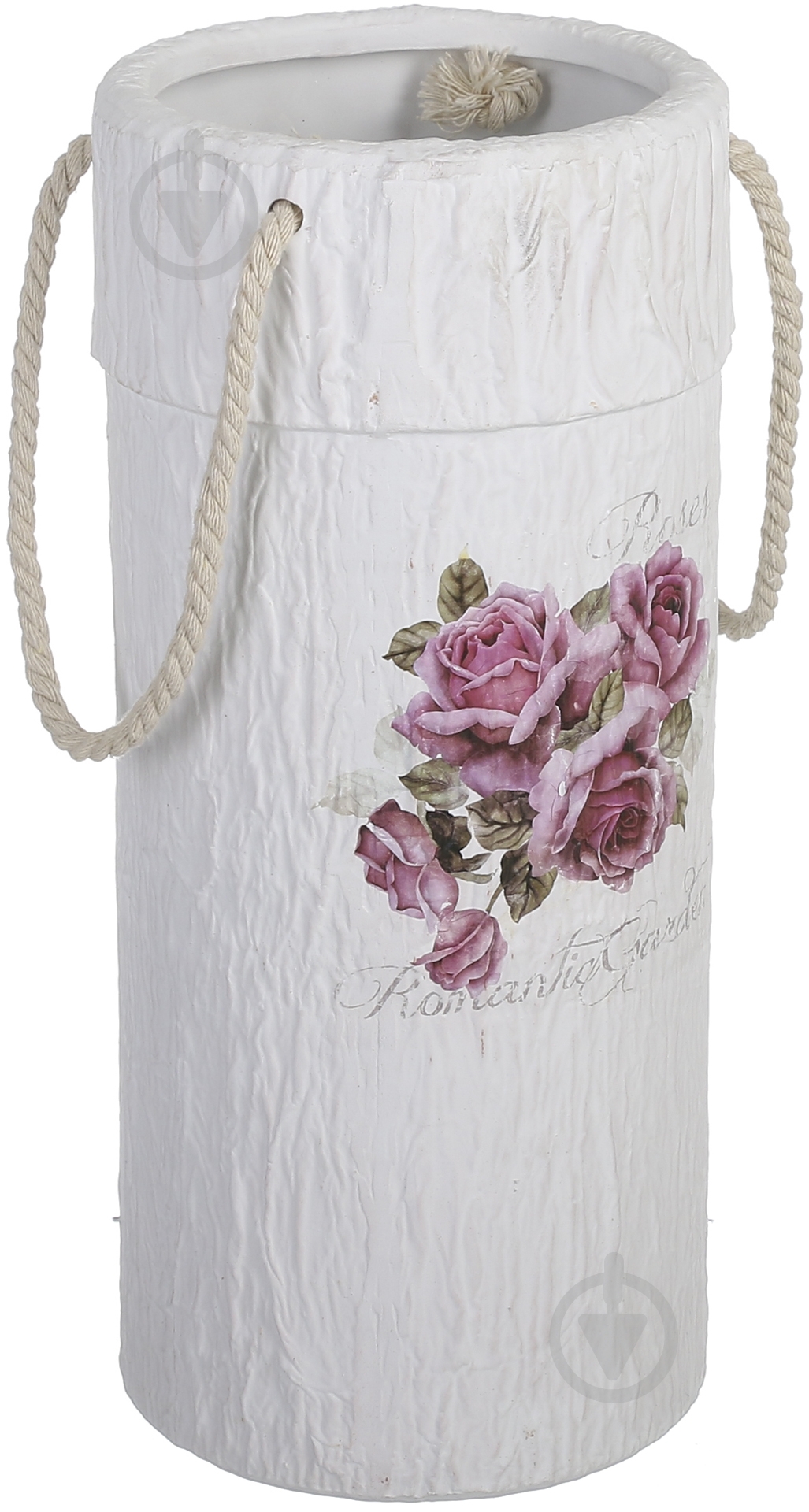 Ваза керамическая Luna Розы 15x32,5 см 32,5 см белая - фото 2
