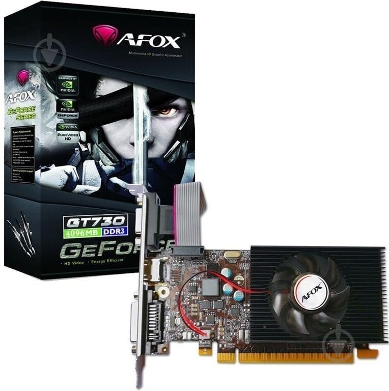 Відеокарта AFOX Geforce GT730 4GB DDR3 128bit (AF730-4096D3L3) - фото 1 Відеокарта AFOX Geforce GT730 4GB DDR3 128bit (AF730-4096D3L3) - фото 1