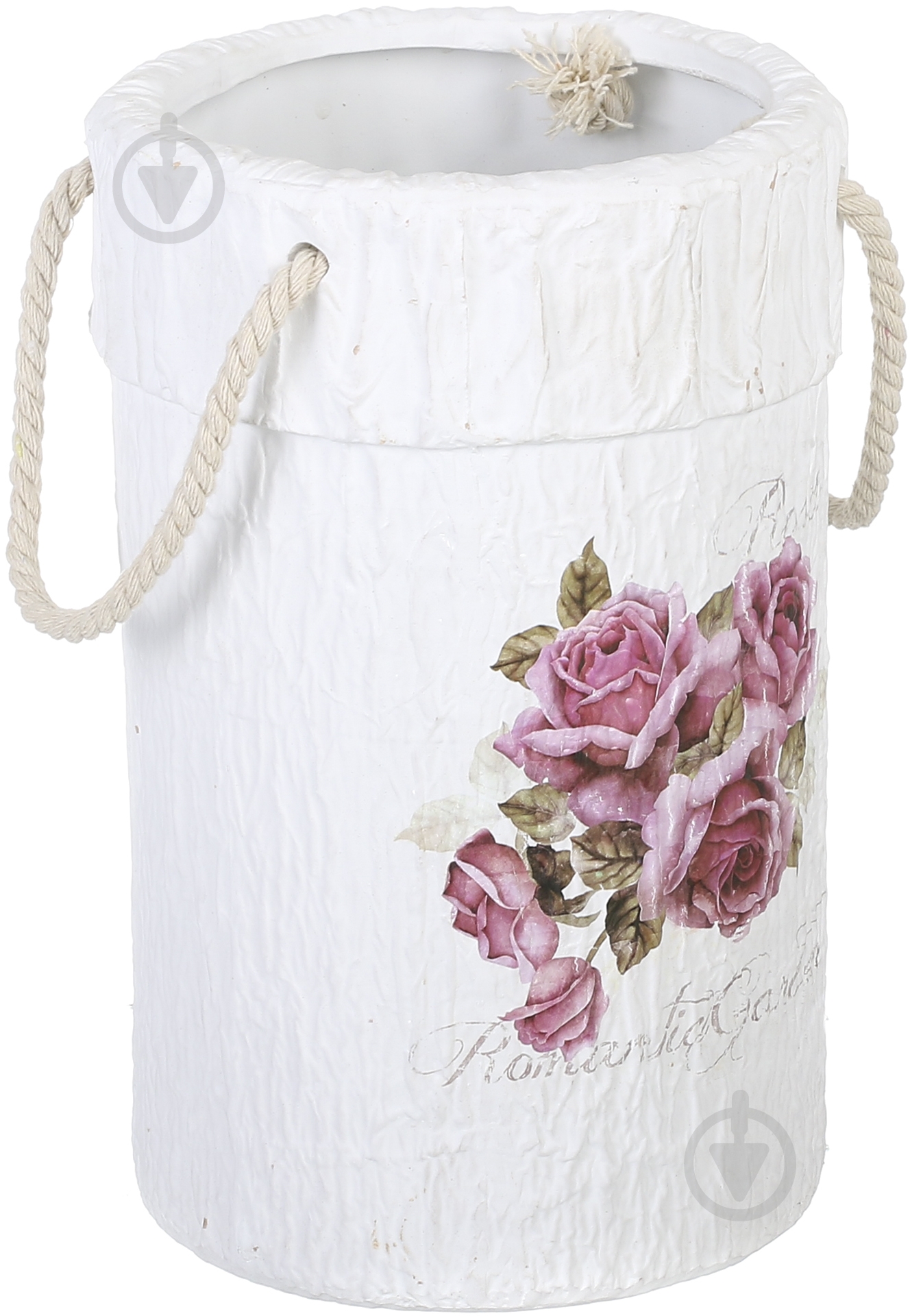 Ваза керамическая Luna Розы 15,5x24 см 24 см белая - фото 2