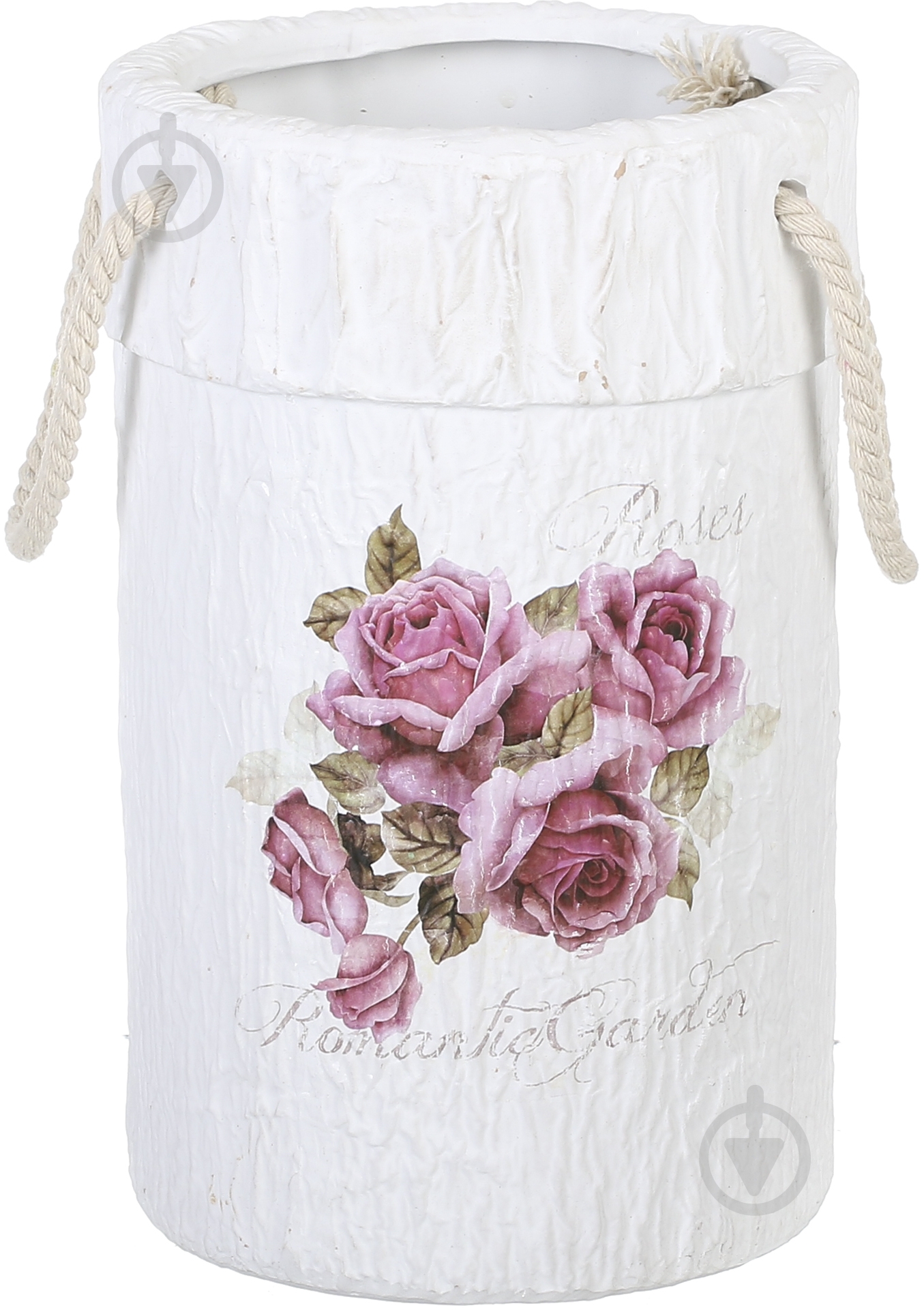 Ваза керамическая Luna Розы 15,5x24 см 24 см белая - фото 1