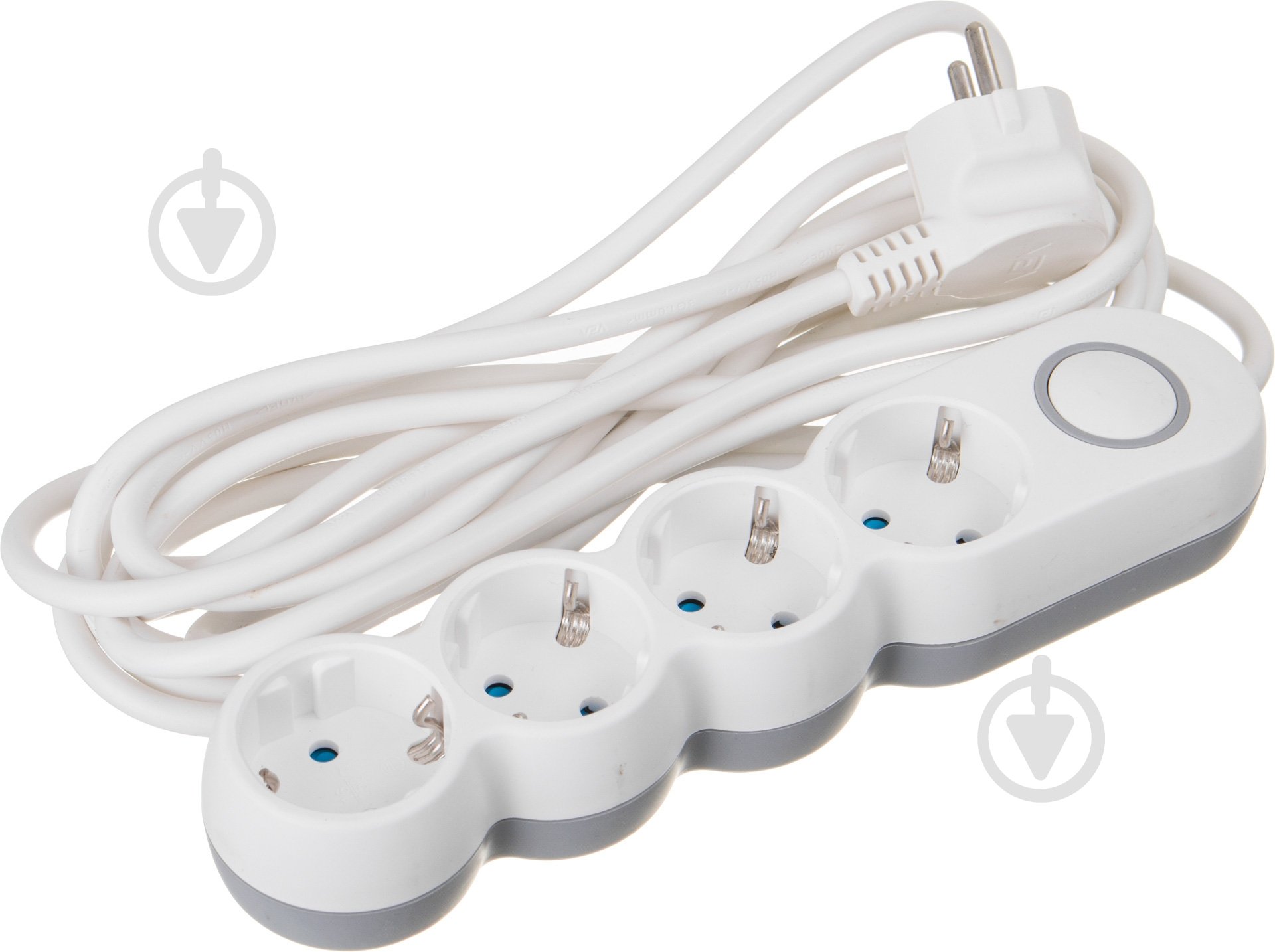 Подовжувач VEA VE2S4SWGR із заземленням 4 гн. білий 5 м 243105 - фото 1