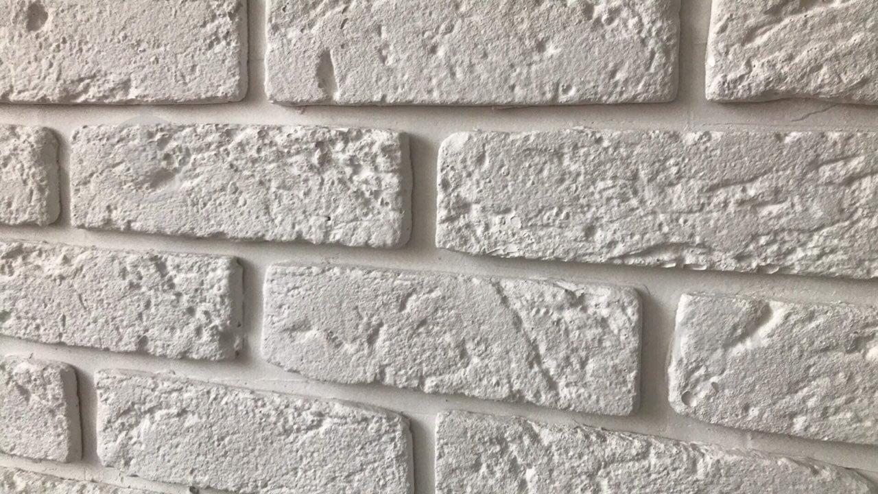 Плитка гипсовая прямая Саватекс Декор кирпич клинкерный белый 0,75 кв.м - фото 6