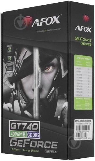 Видеокарта AFOX GeForce GT 740 4GB GDDR5 128bit (AF740-4096D5H3) - фото 2 Видеокарта AFOX GeForce GT 740 4GB GDDR5 128bit (AF740-4096D5H3) - фото 2
