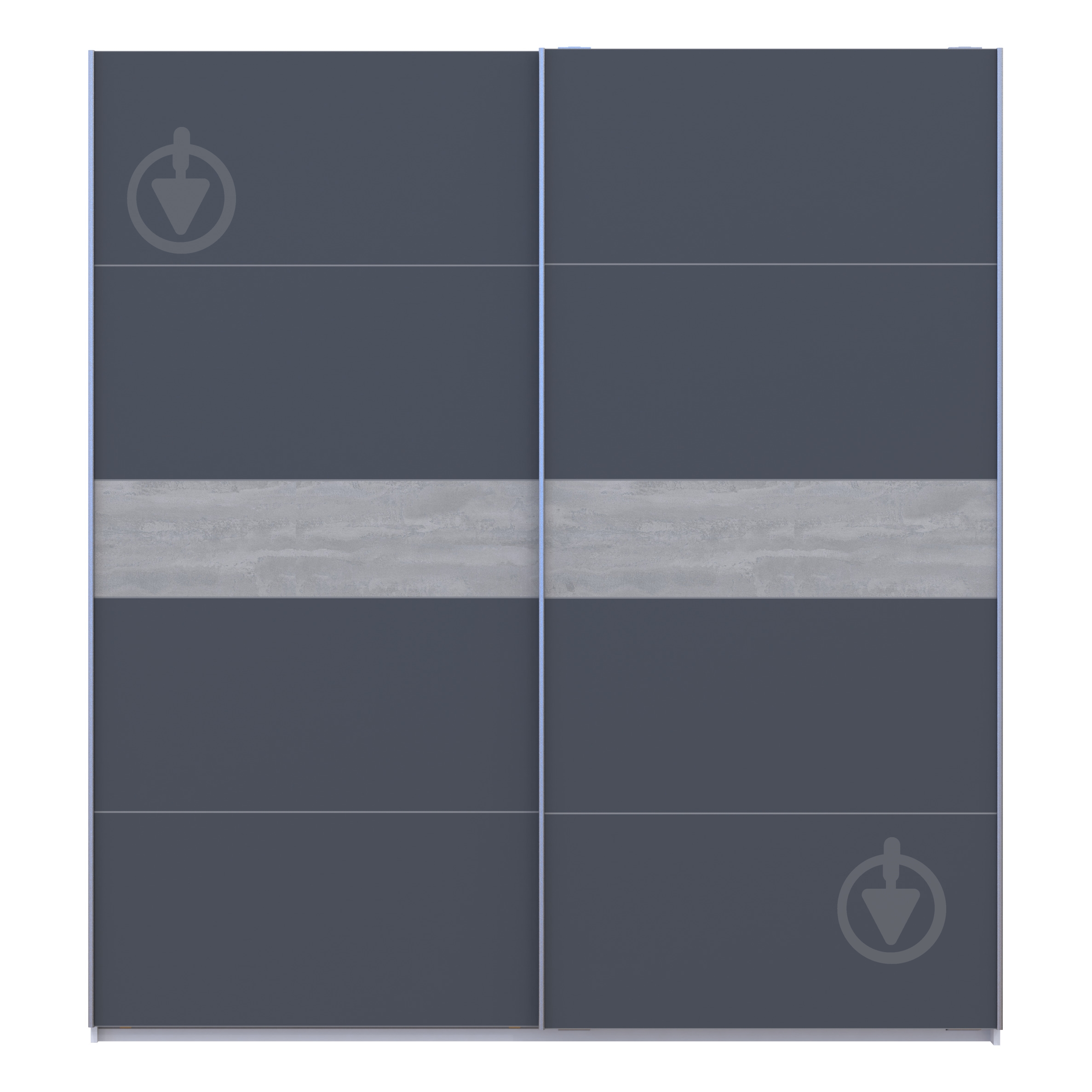 Шафа-купе G-Caiser Doros ДСП 2200 м 2200x600x2400 мм альба білий/графіт/індастріал двері ДСП - фото 3 Шафа-купе G-Caiser Doros ДСП 2200 м 2200x600x2400 мм альба білий/графіт/індастріал двері ДСП - фото 3