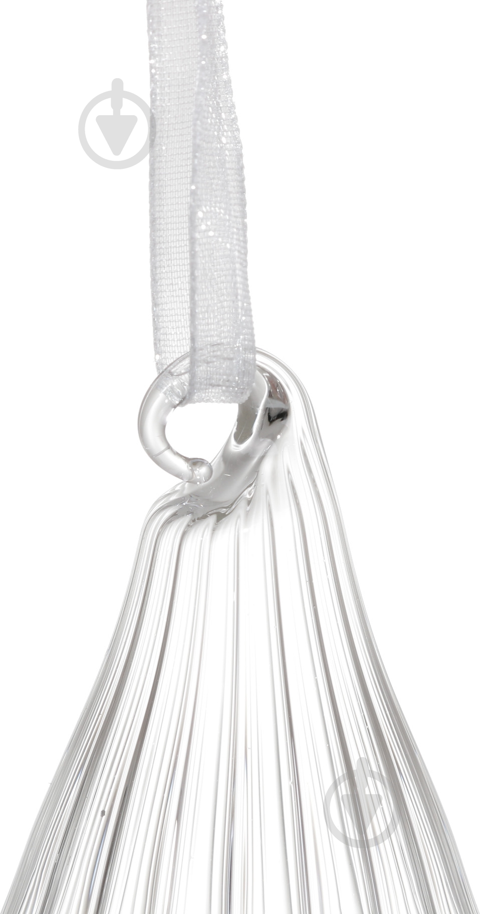 Елочная игрушка в форме сосульки 21 см - фото 2