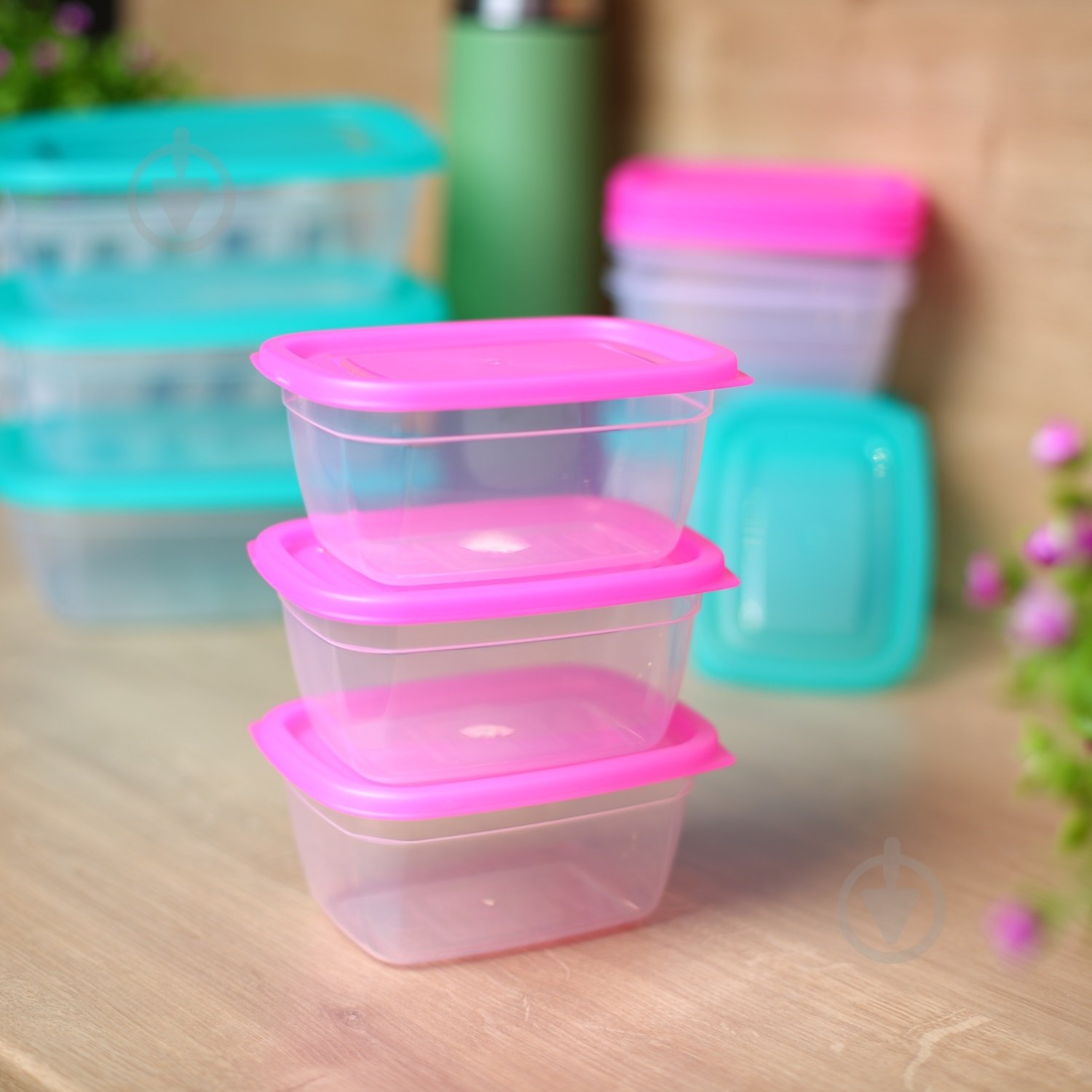 Набор контейнеров для пищевых продуктов UP! (Underprice) Eat&Go 950 мл розовый 3 шт. - фото 7 Набор контейнеров для пищевых продуктов UP! (Underprice) Eat&Go 950 мл розовый 3 шт. - фото 7