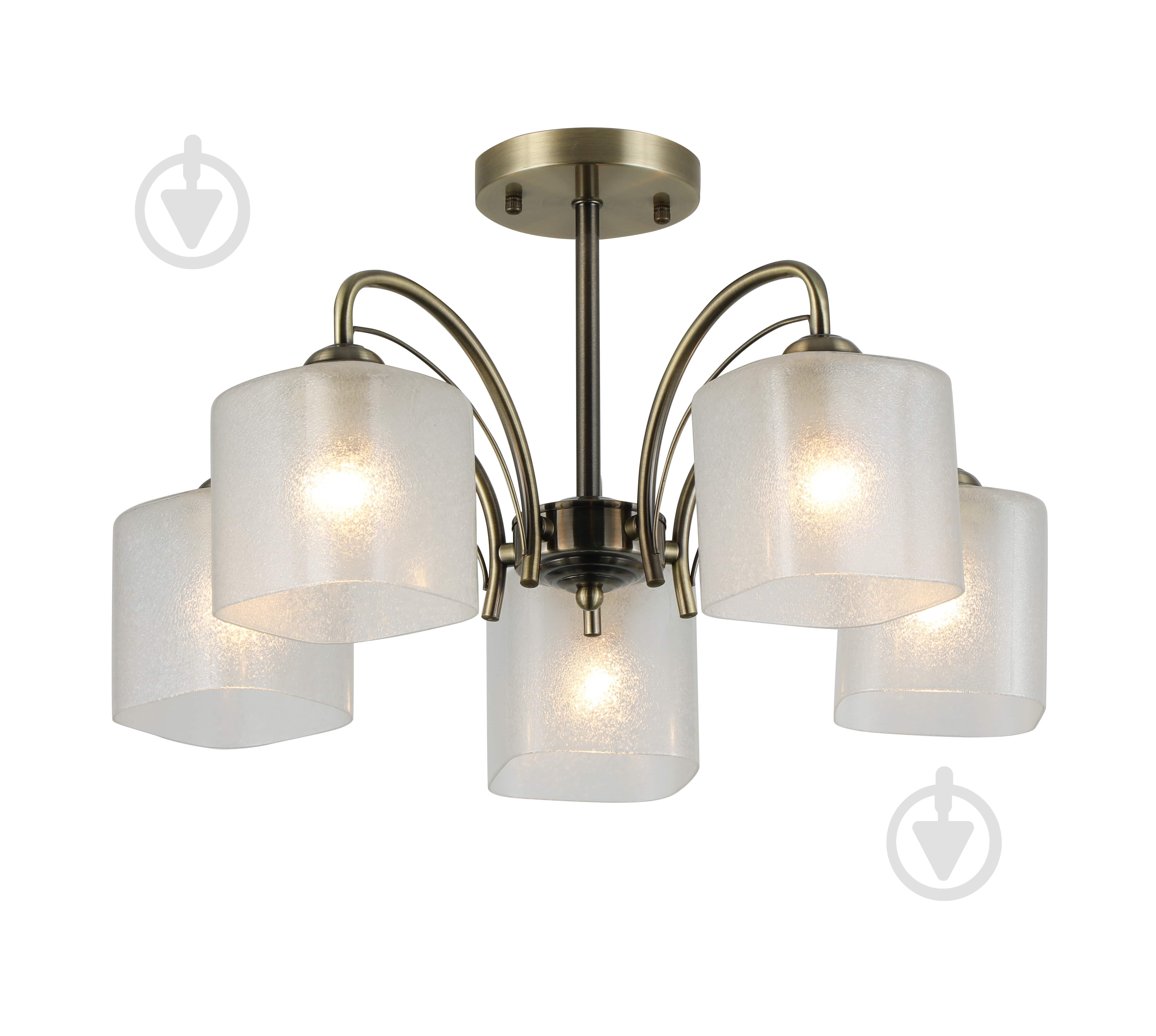 Люстра потолочная Sensio Nubia 5x40 Вт E27 античная бронза/белый LS-07391/5W-E2740W - фото 1