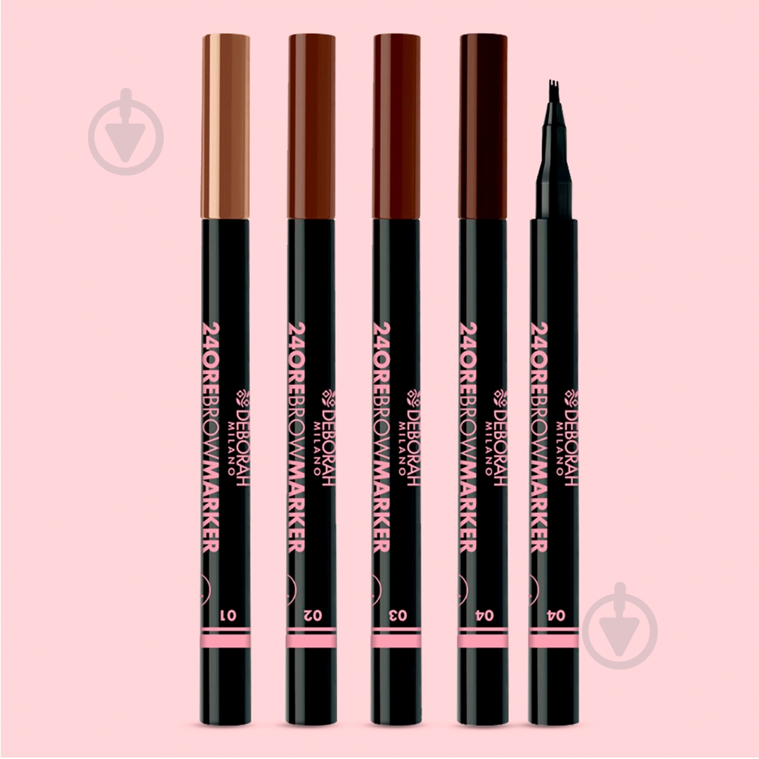 Маркер для бровей DEBORAH 24Ore 02 Light Brown 0,8 г - фото 4