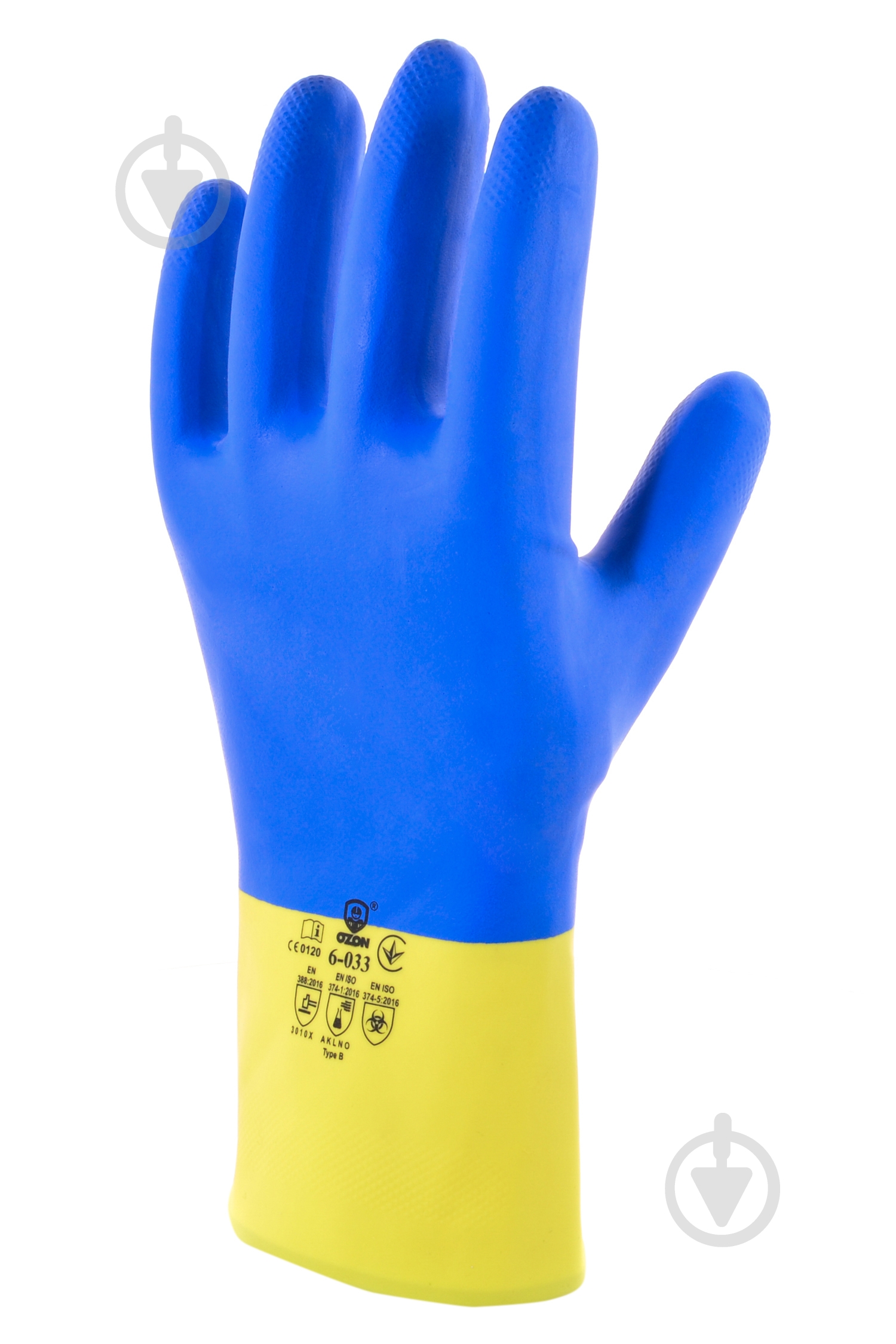 Перчатки Ozon Химик цвет в ассортименте с покрытием латекс M (8) 6-033 - фото 2