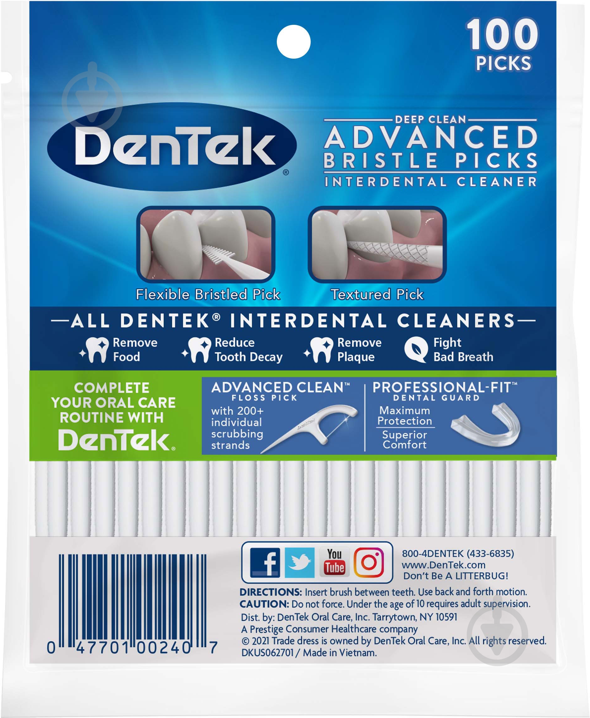 ЗубочисткиDen Tek Deep Clean 2.0067 100 шт. - фото 2
