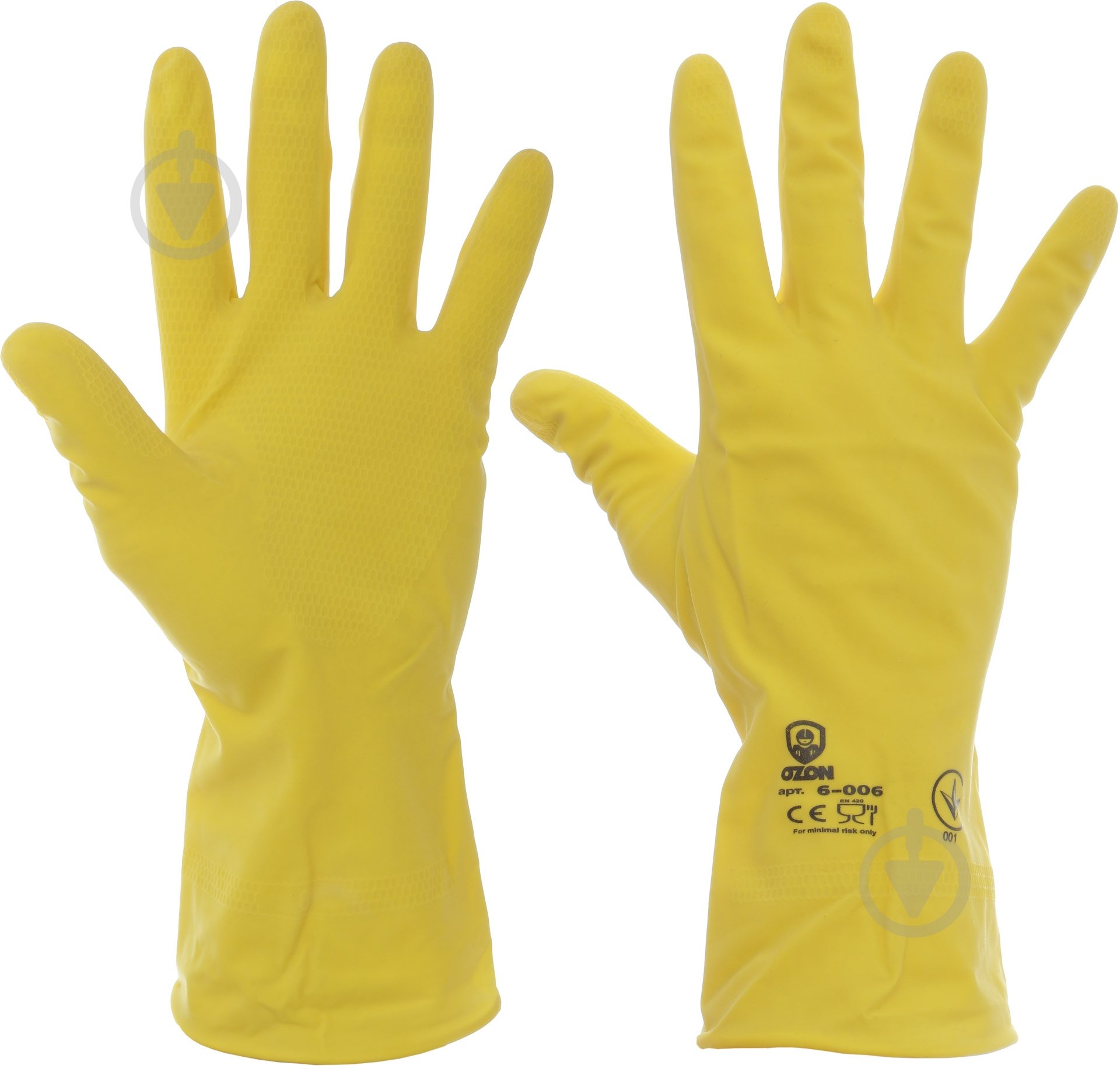 Перчатки Ozon 6-006 хозяйственные с покрытием латекс M (8) - фото 1