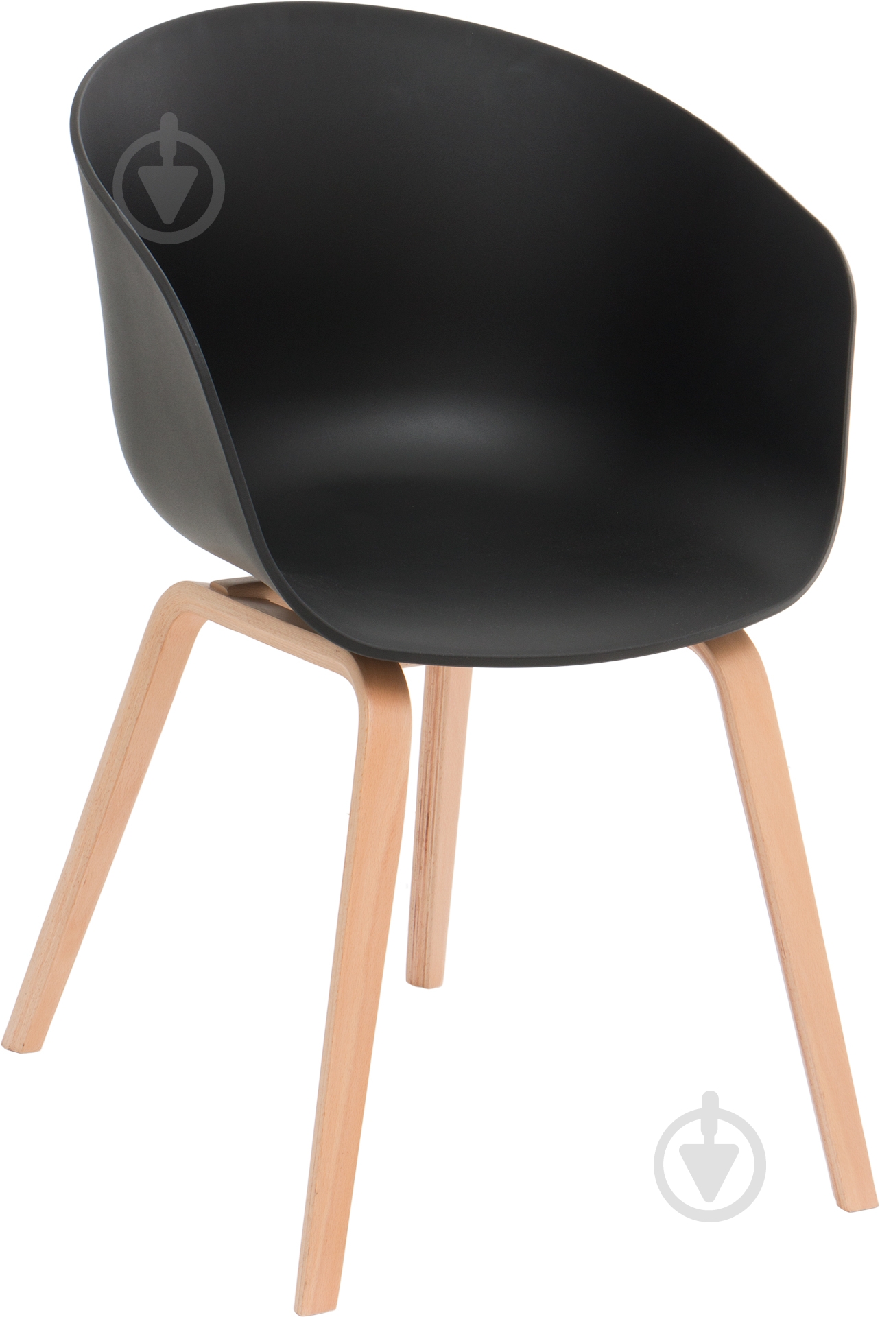 Стілець обідній з підлокітниками АС-125Y чорний бук/чорний - фото 1