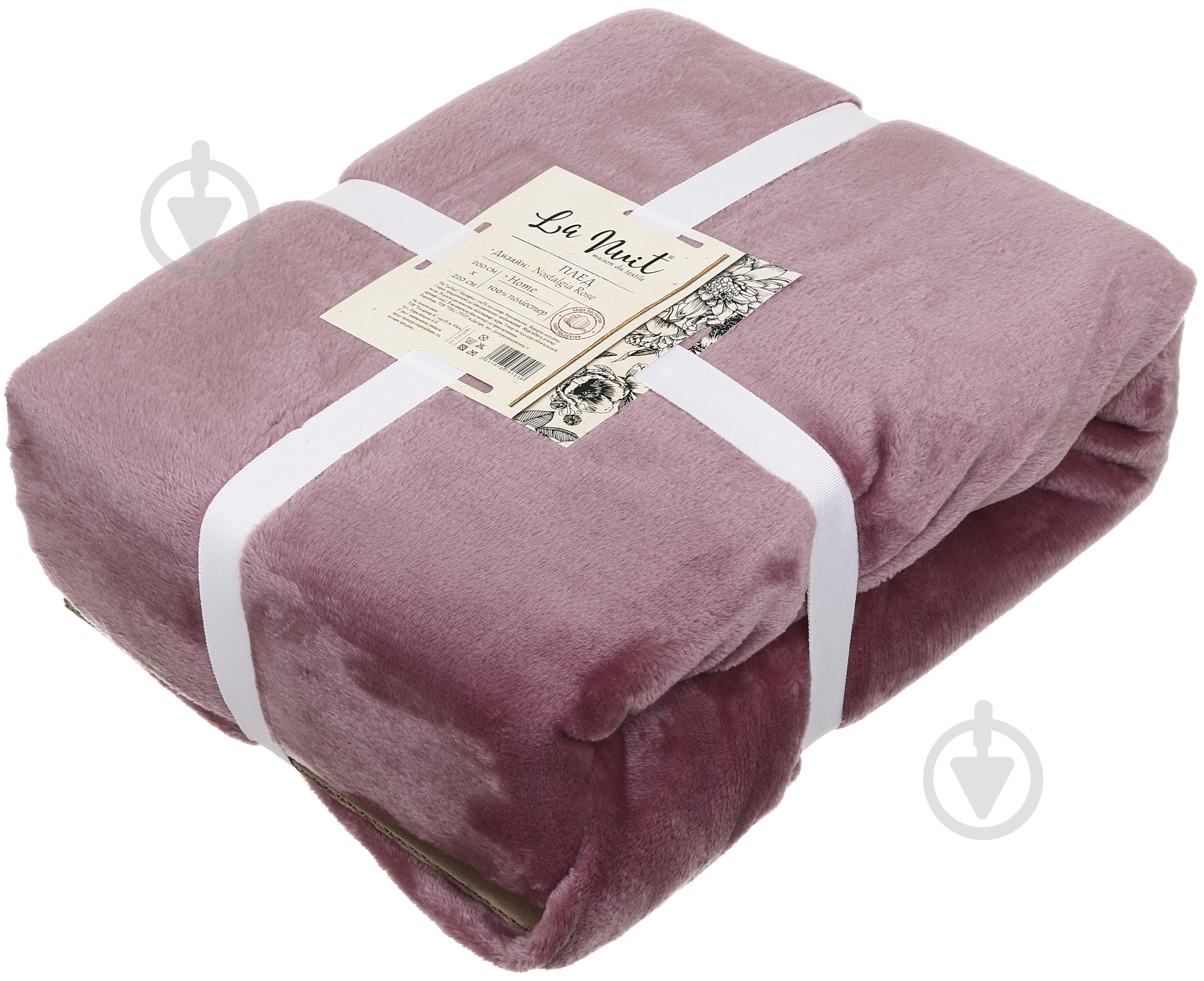 Плед Frannel Solid Nostalgia Rose 200x220 см розовый La Nuit - фото 2