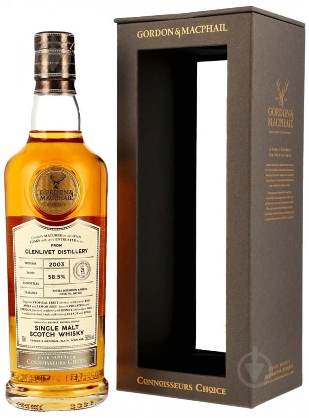 Виски Gordon & MacPhail Glenlivet Connoisseurs Choice 2003 0,7 л - фото 1