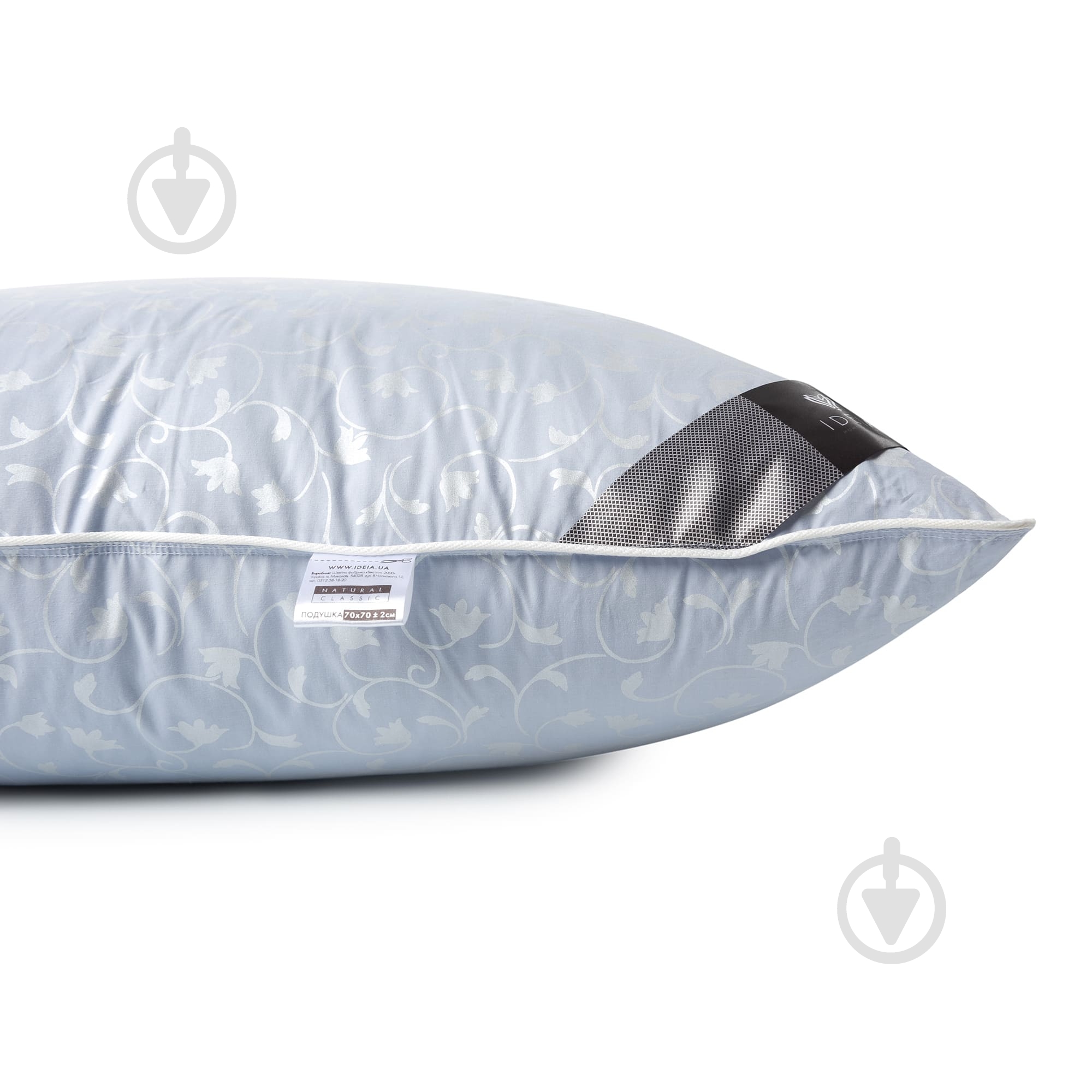 Подушка Natural Classic 70х70 см IDEIA 70x70 голубой с рисунком - фото 7