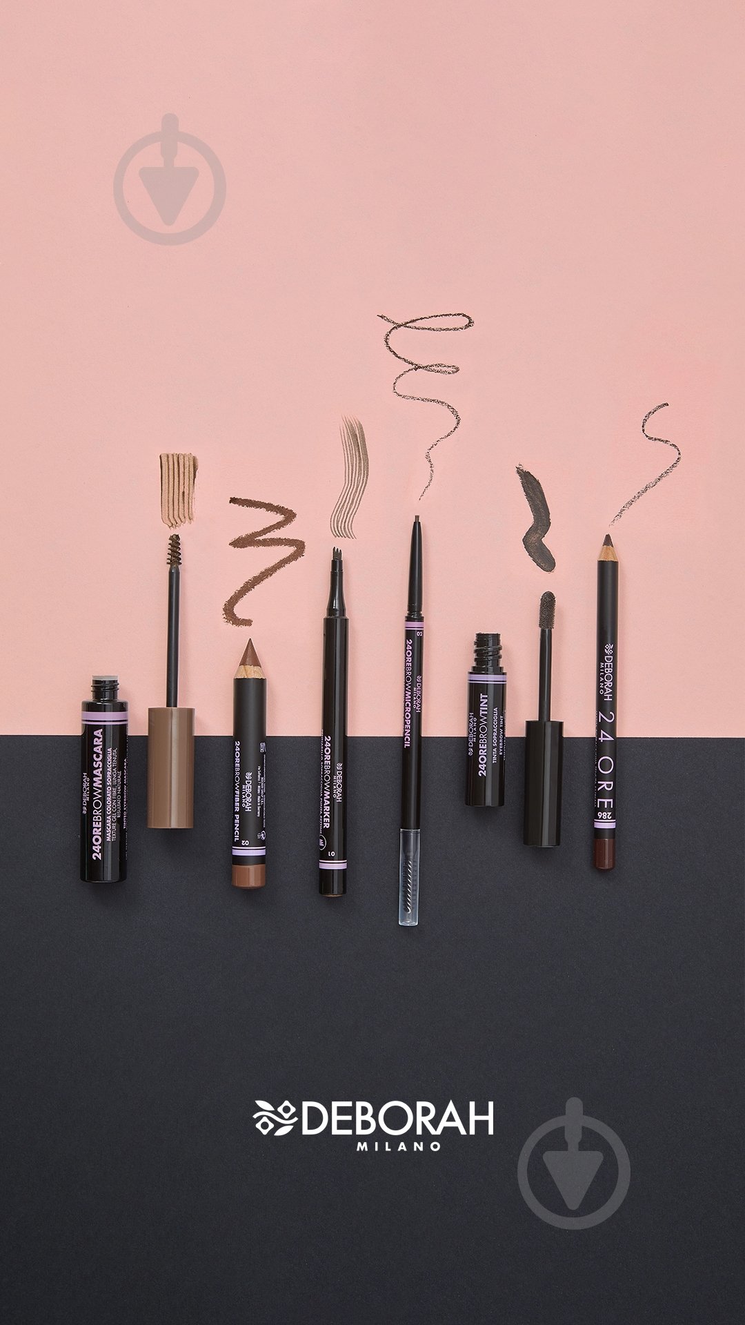 Туш для брів DEBORAH 24Ore BROW MASCARA 02 brunette 9 мл - фото 6 Туш для брів DEBORAH 24Ore BROW MASCARA 02 brunette 9 мл - фото 6